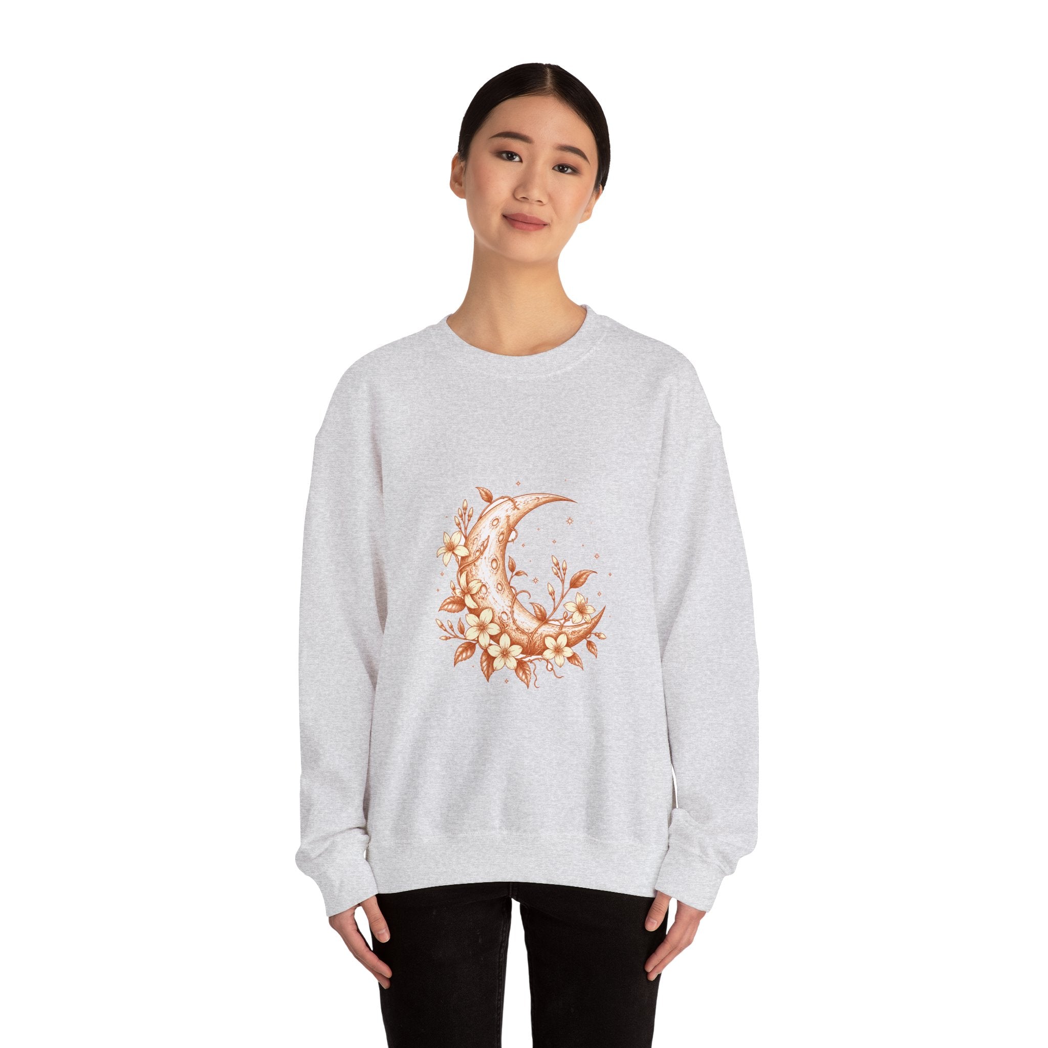 Matching Couple Sweatshirt - Sun & Moon Matching Couple Comfort Colors Crew Hand-Drawn Art His Hers Anniversary Gift - Design A