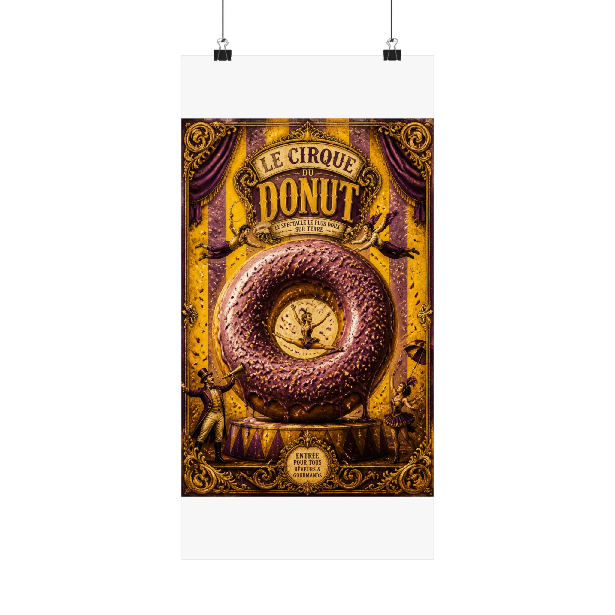 Donut Circus Ring Wall Art Poster 24×36 Baroque Studio Decor Maximalist Print