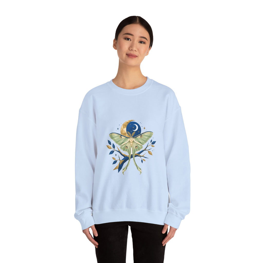 Matching Couple Sweatshirt - Butterfly & Moth Matching Couple Crewneck Sweatshirt Geometric Art His Hers Couple Gift - Design B