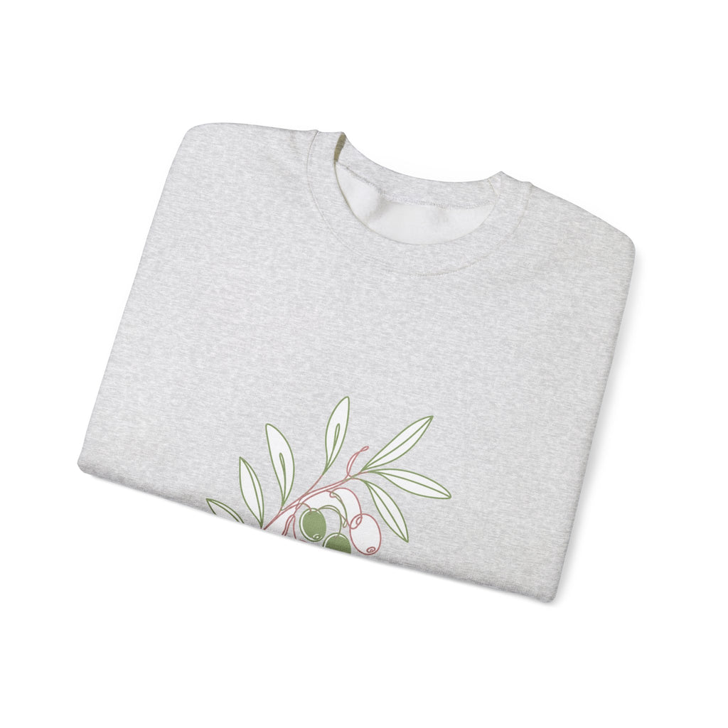 Matching Couple Sweatshirt - Olive Branch & Fig Matching Couple Comfort Colors Crew Minimalist Art His Hers Christmas Gift - Design A