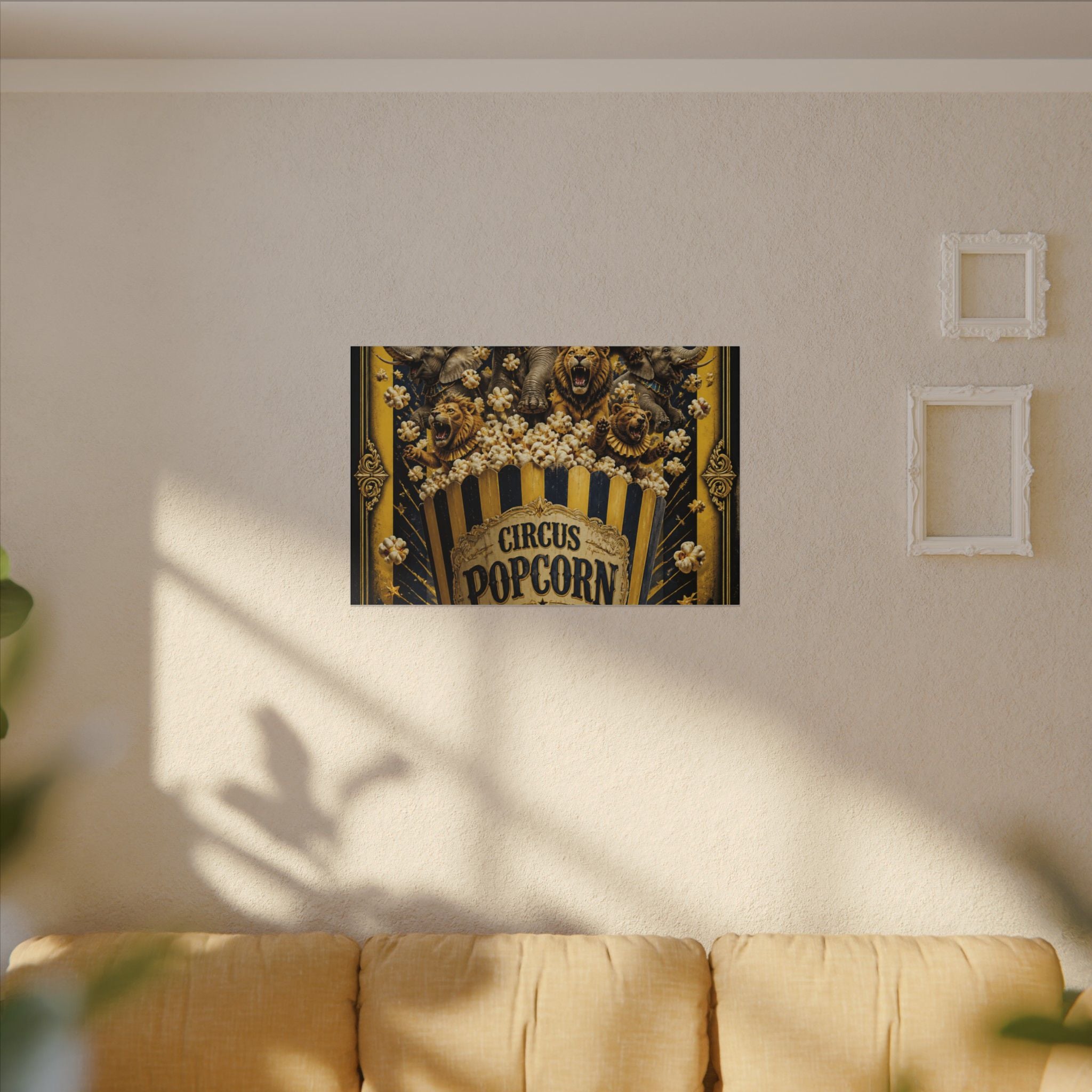 Popcorn Box Animals Wall Art Canvas 24×36 Baroque Studio Decor Maximalist Print