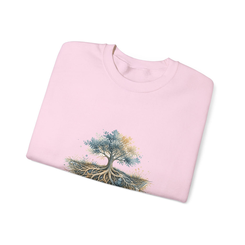 Matching Couple Sweatshirt - Ancient Oak & Deep Roots Matching Couple Comfort Colors Crew Watercolor Art His Hers Birthday Gift - Design B