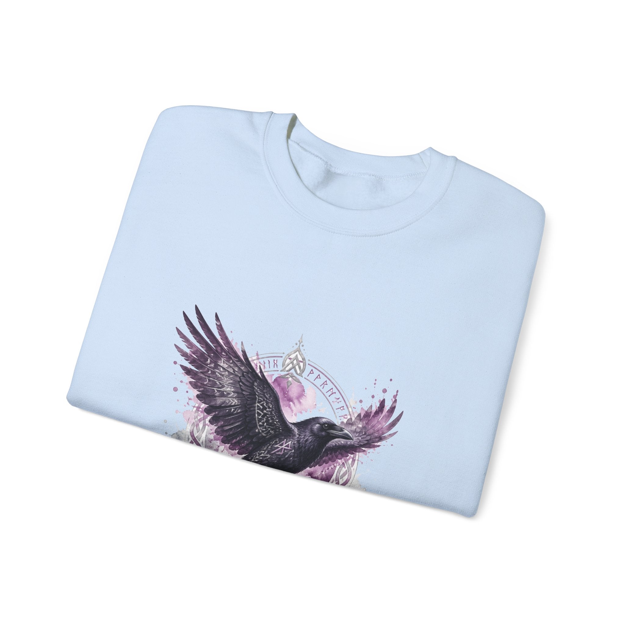 Matching Couple Sweatshirt - Huginn & Muninn Matching Couple Premium Fleece Sweatshirt Watercolor Art His Hers Birthday Gift - Design B