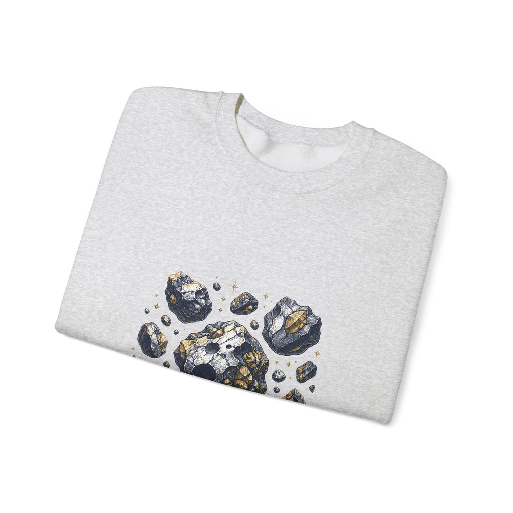 Matching Couple Sweatshirt - Comet & Asteroid Matching Couple Comfort Colors Crew Hand-Drawn Art His Hers Anniversary Gift - Design B