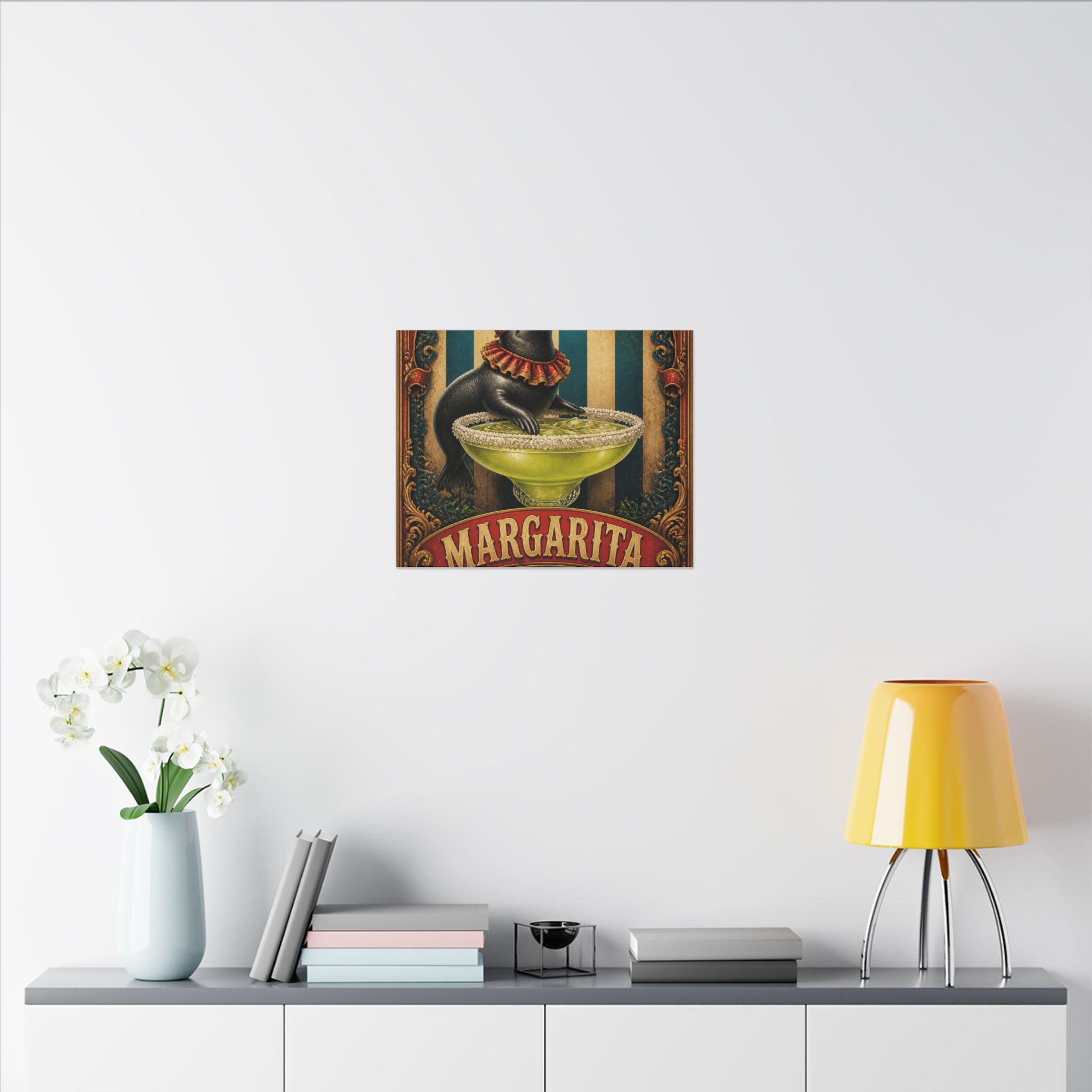 Margarita Balancing Seal Wall Art Canvas 24×36 Baroque Studio Decor Maximalist Print