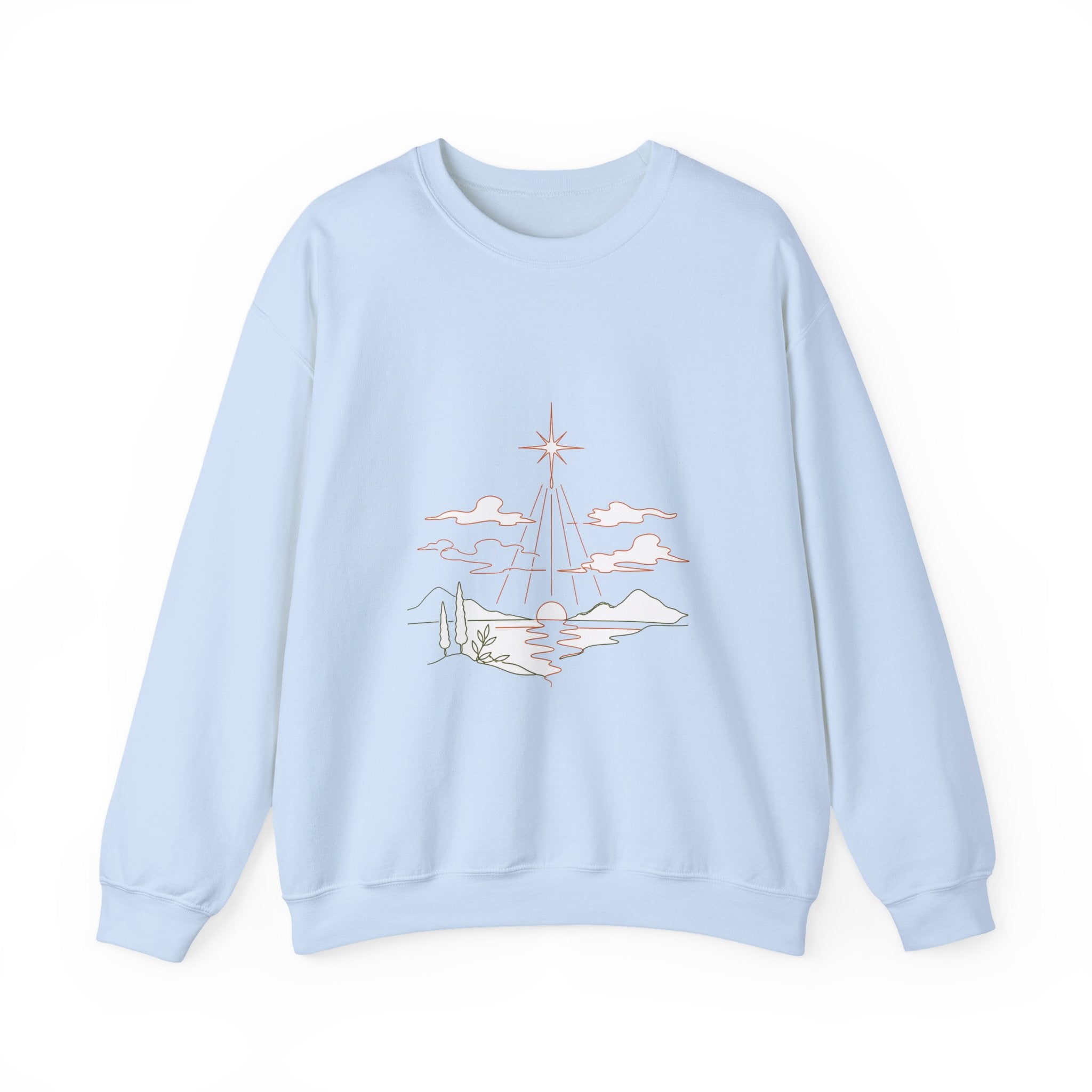 Matching Couple Sweatshirt - Evening & Morning Star Matching Couple Premium Fleece Sweatshirt Minimalist Art His Hers Christmas Gift - Design A