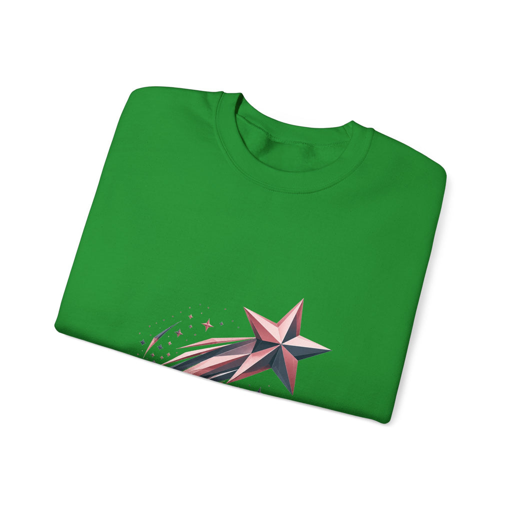 Matching Couple Sweatshirt - Shooting Star & North Star Matching Couple Crewneck Sweatshirt Geometric Art His Hers Couple Gift - Design A