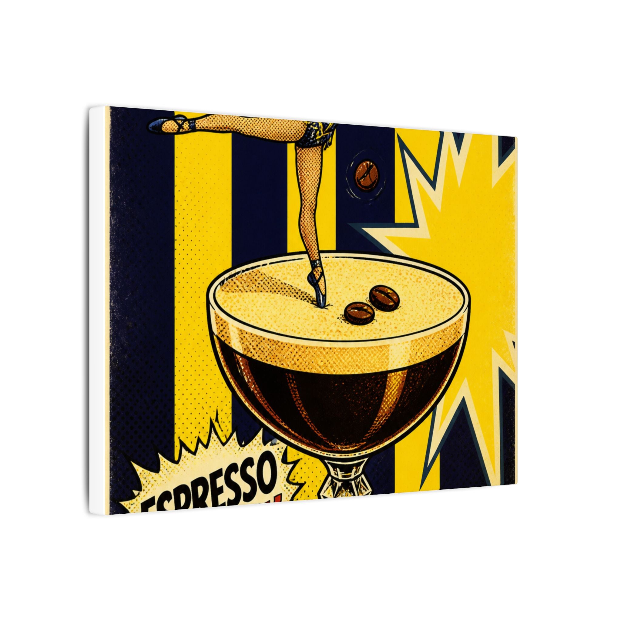 Espresso Martini Acrobat Wall Art Canvas 16×20 Pop Art Living Room Decor Maximalist Print