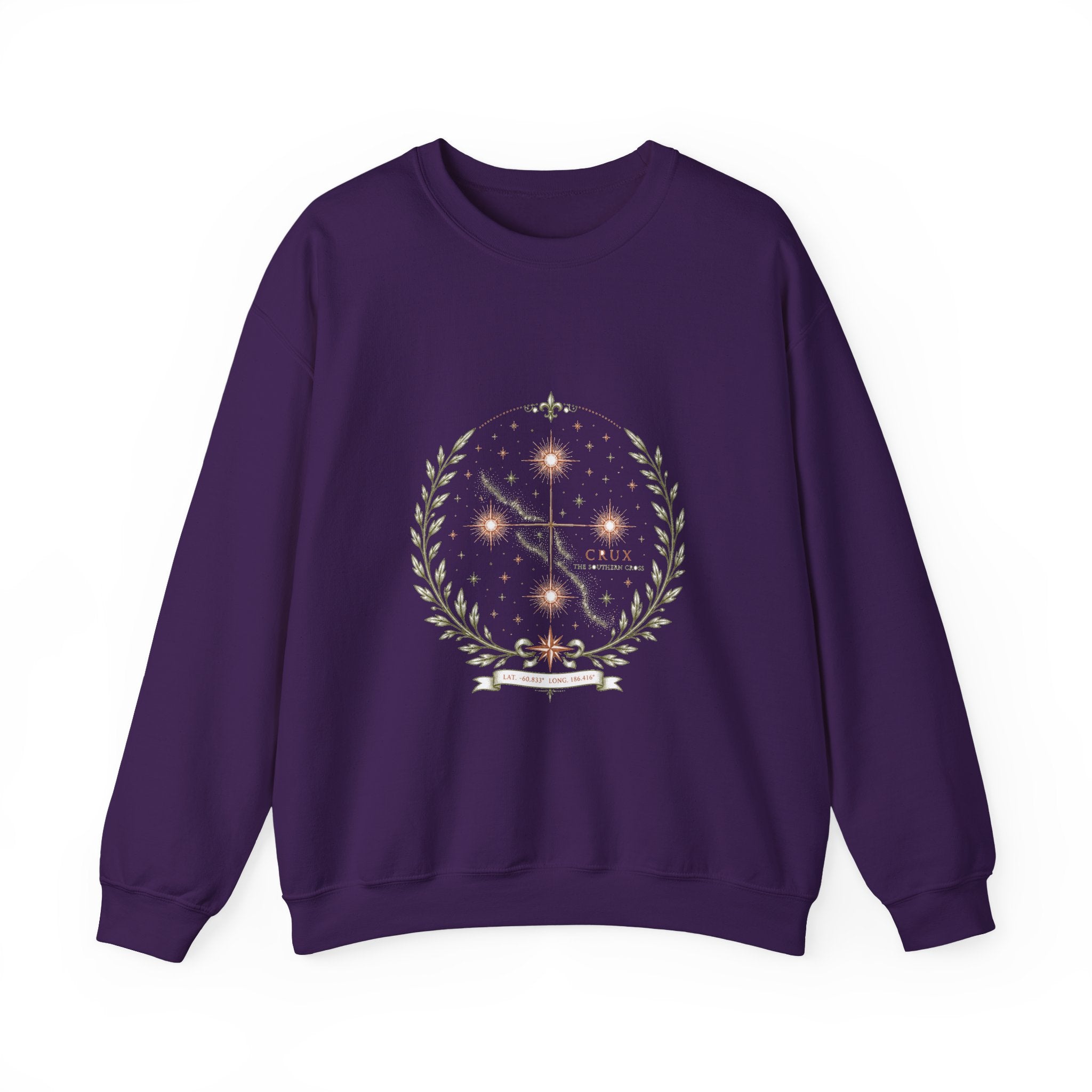 Matching Couple Sweatshirt - Aurora & Southern Cross Matching Couple Premium Fleece Sweatshirt Vintage Art His Hers Honeymoon Gift - Design B