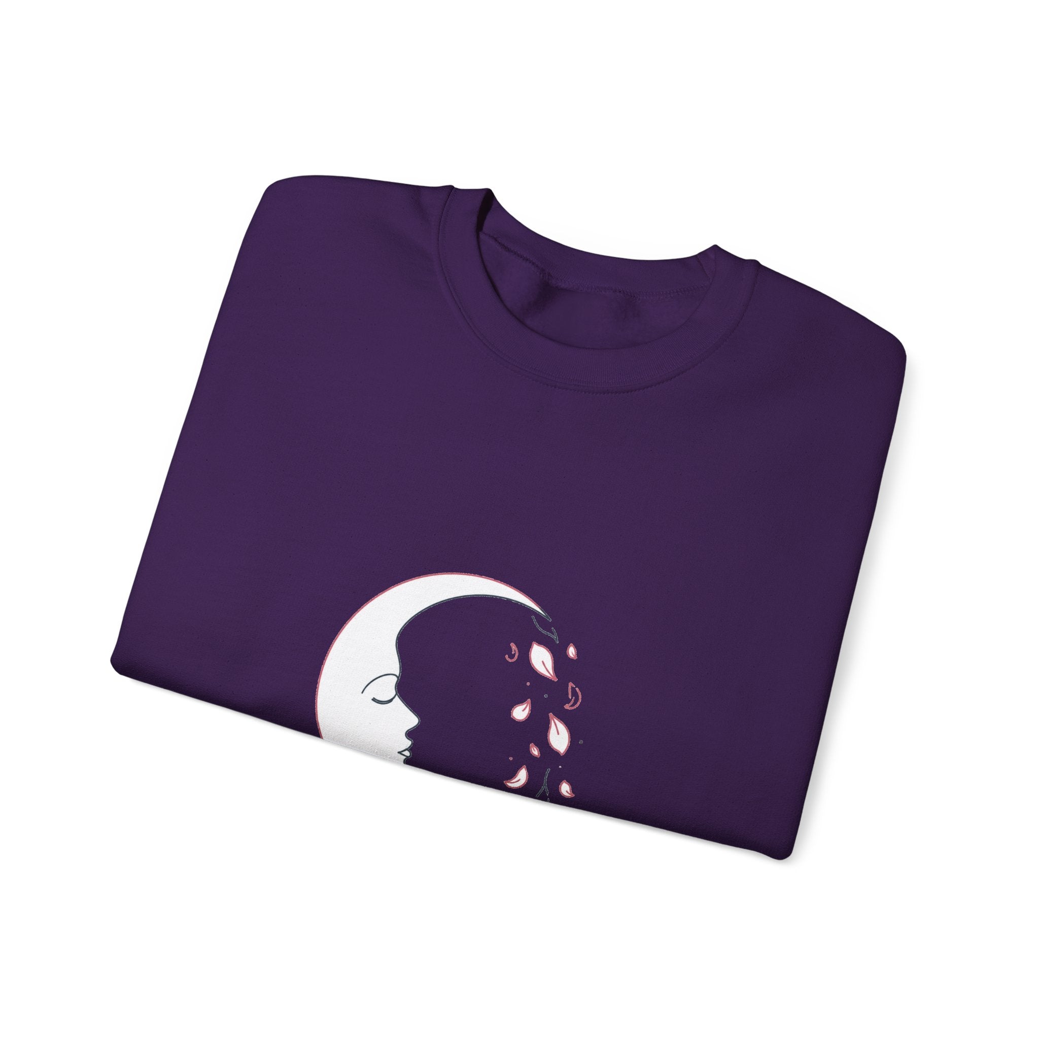 Matching Couple Sweatshirt - Waxing & Waning Moon Matching Couple Comfort Colors Crew Minimalist Art His Hers Christmas Gift - Design B