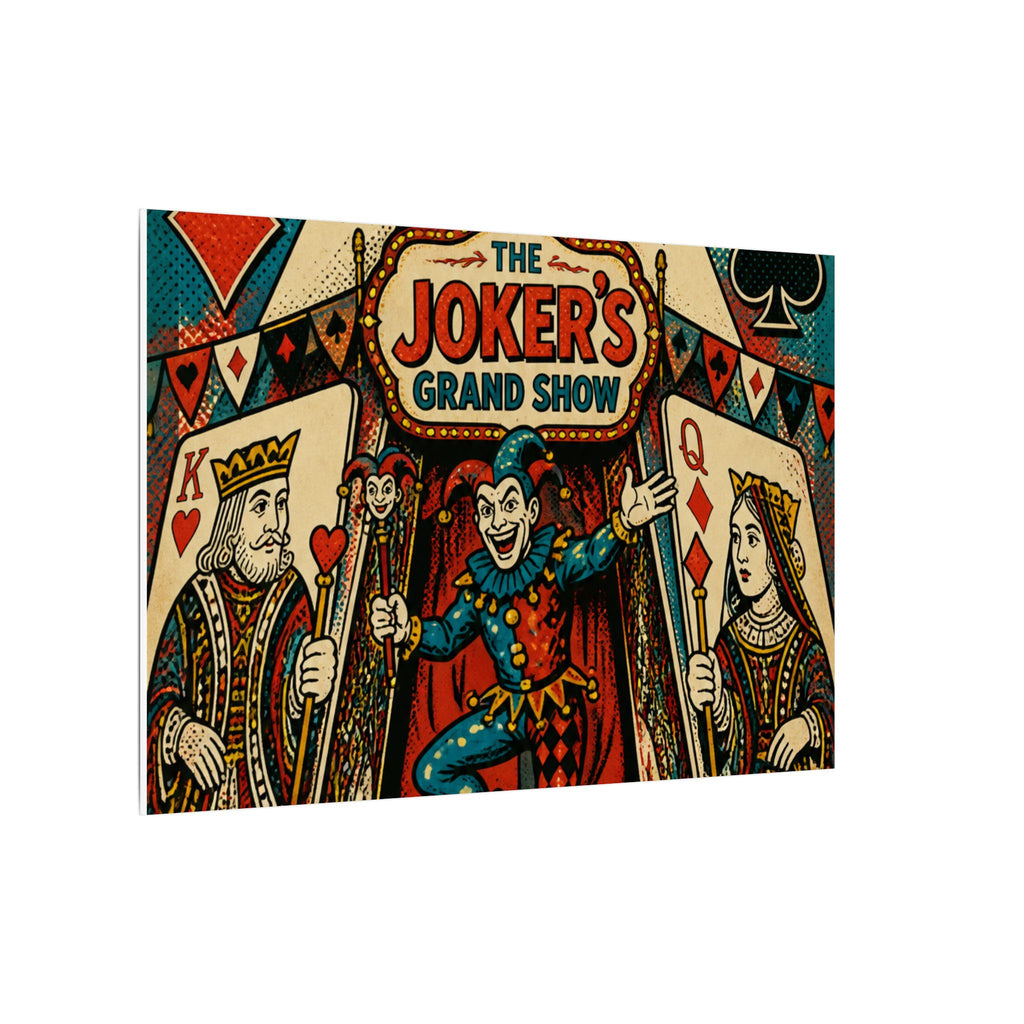 Playing Cards Tent Wall Art Canvas 24×36 Pop Art Restaurant Decor Maximalist Print