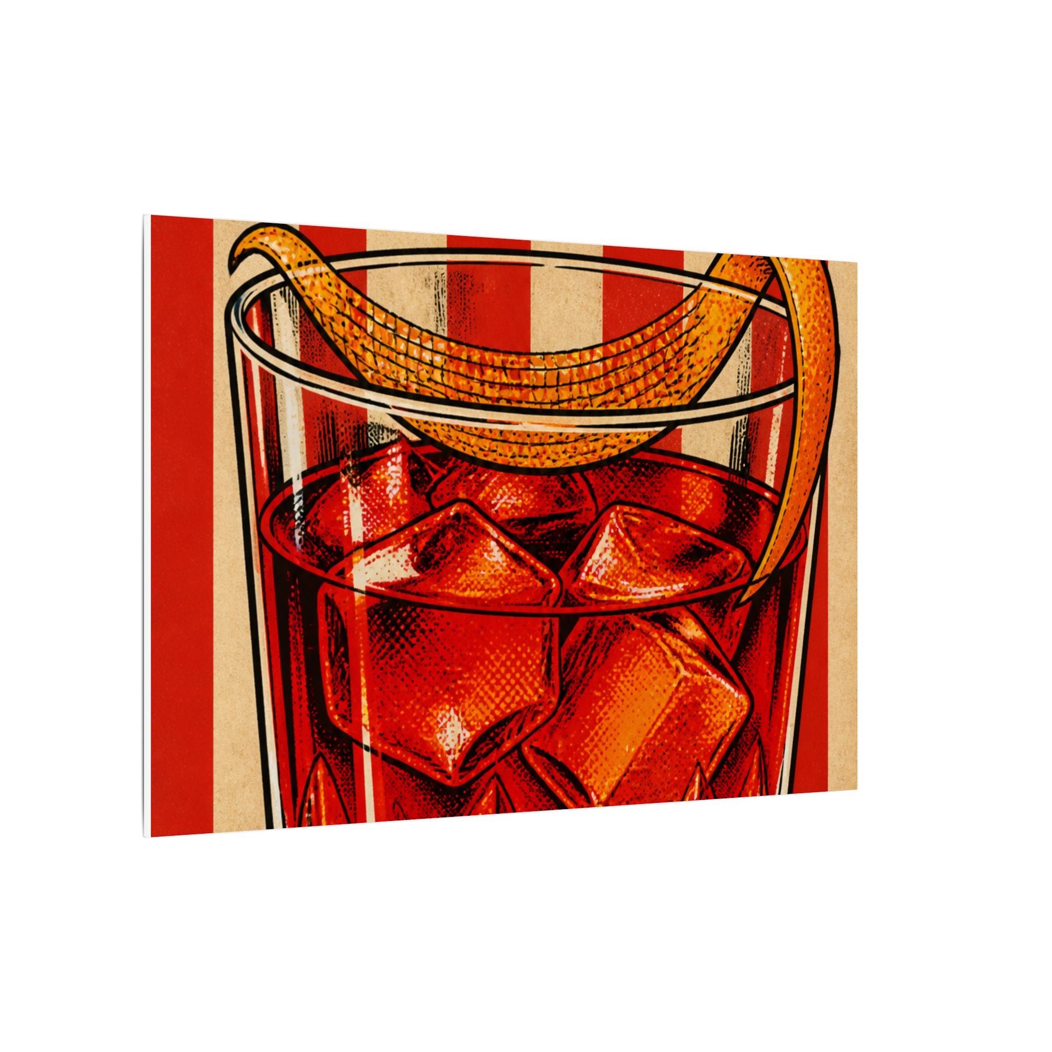 Negroni Trapeze Act Wall Art Canvas 16×20 Pop Art Living Room Decor Maximalist Print