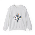Matching Couple Sweatshirt - Eye of Ra & Horus Matching Couple Premium Fleece Sweatshirt Hand-Drawn Art His Hers Anniversary Gift - Design B