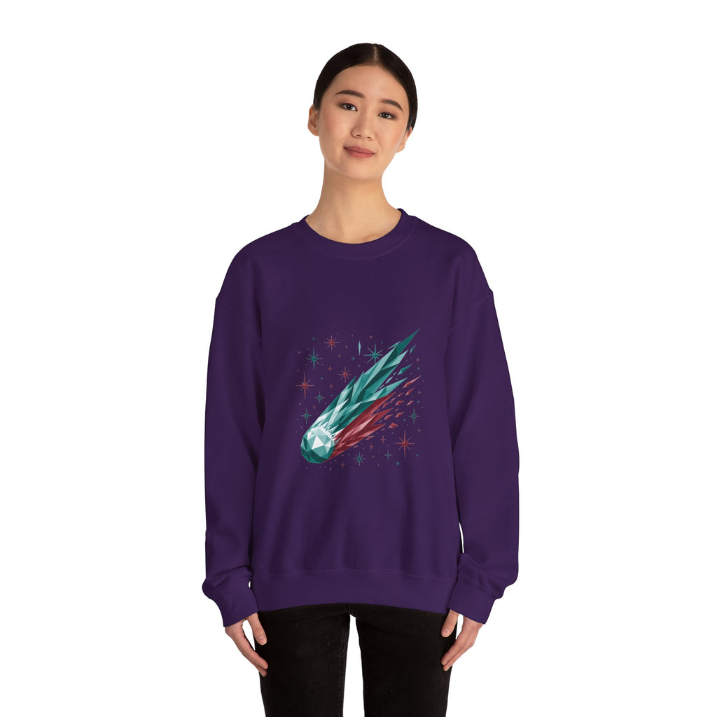 Matching Couple Sweatshirt - Comet & Asteroid Matching Couple Comfort Colors Crew Geometric Art His Hers Love Gift - Design A
