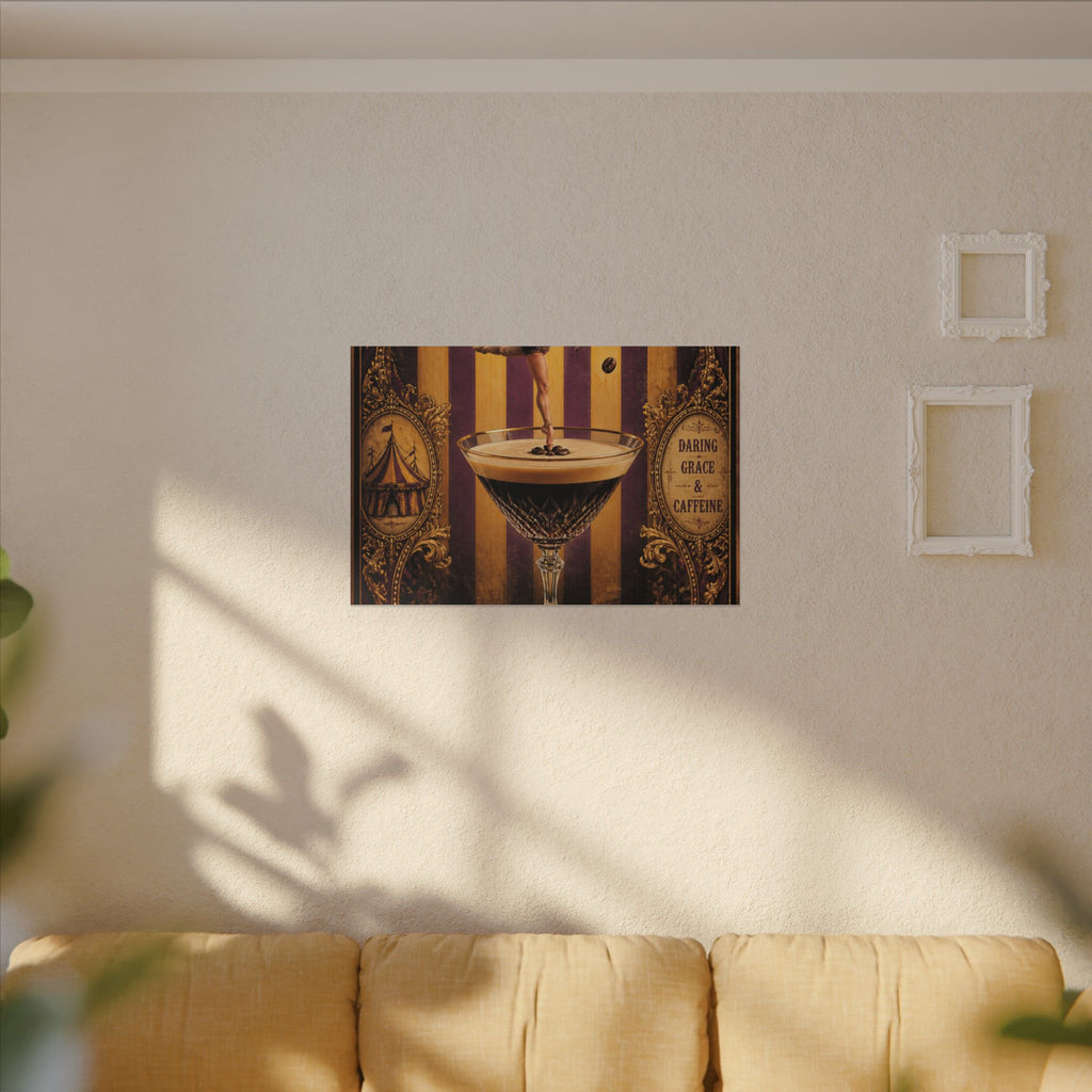 Espresso Martini Acrobat Wall Art Canvas 16×20 Baroque Home Office Decor Maximalist Print