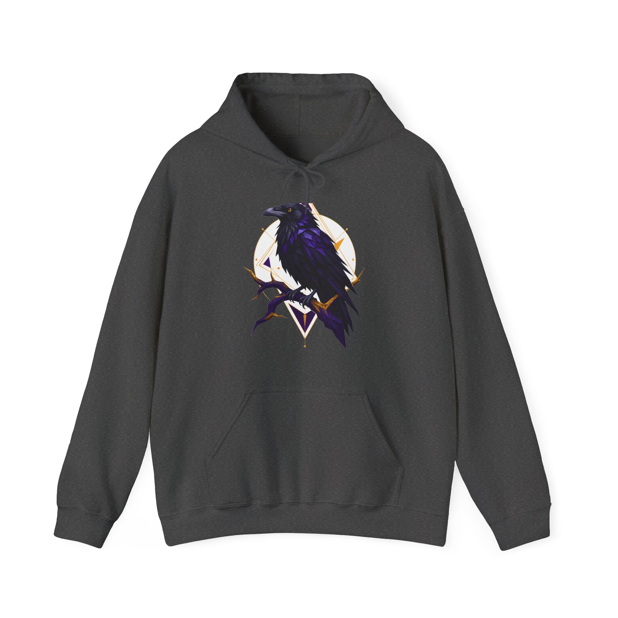 Matching Couple Sweatshirt - Raven & Swan Matching Couple Hooded Sweatshirt Geometric Art His Hers Couple Gift - Design A