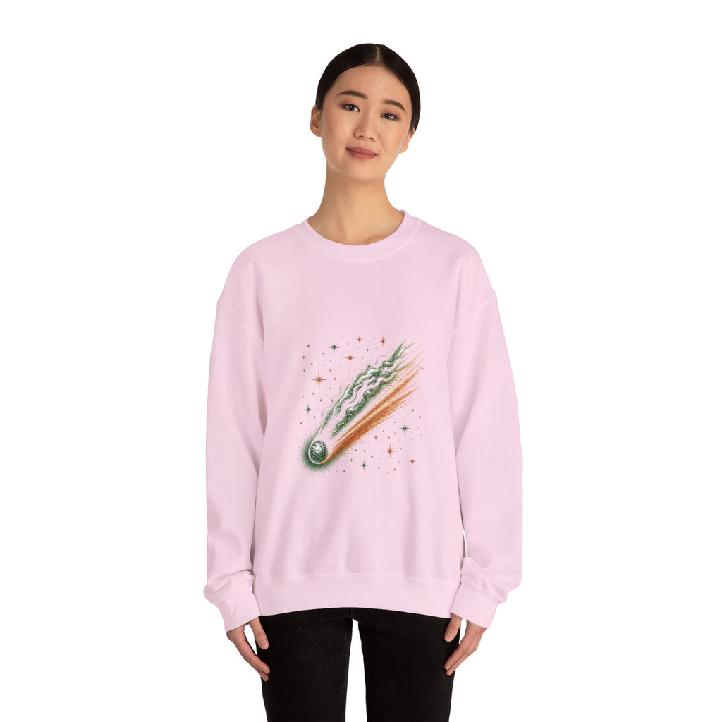Matching Couple Sweatshirt - Comet & Asteroid Matching Couple Crewneck Sweatshirt Hand-Drawn Art His Hers Best Friend Gift - Design A