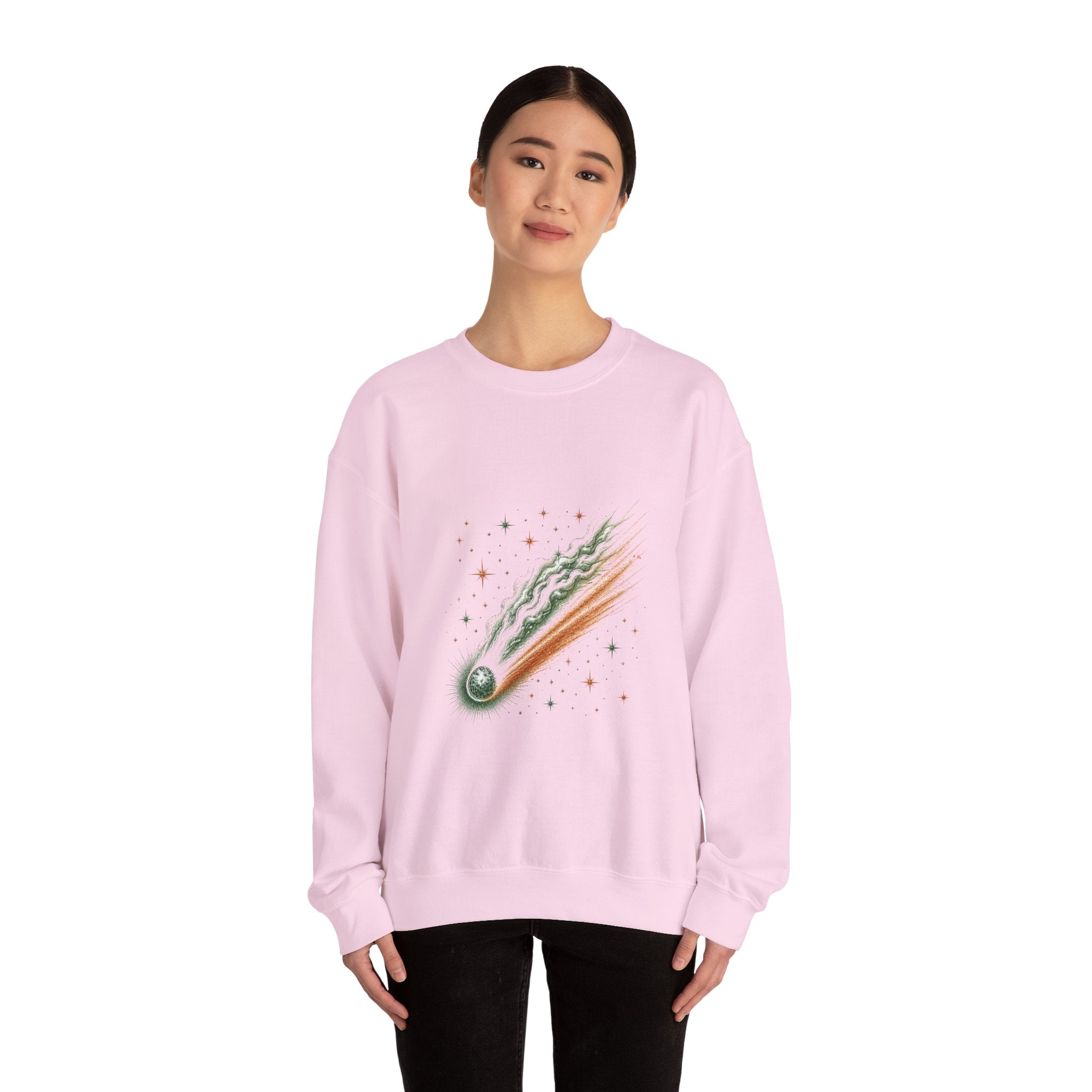 Matching Couple Sweatshirt - Comet & Asteroid Matching Couple Crewneck Sweatshirt Hand-Drawn Art His Hers Best Friend Gift - Design A