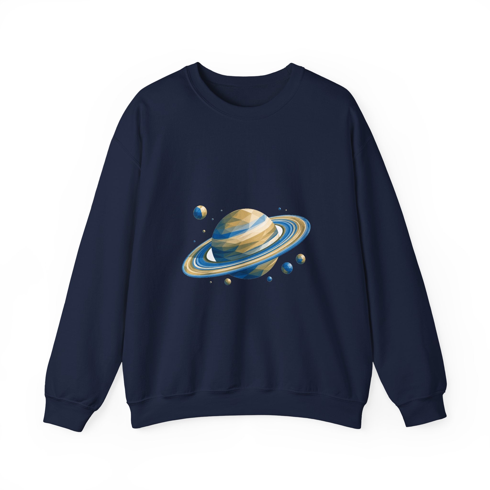 Matching Couple Sweatshirt - Saturn & Jupiter Matching Couple Premium Fleece Sweatshirt Geometric Art His Hers Love Gift - Design A