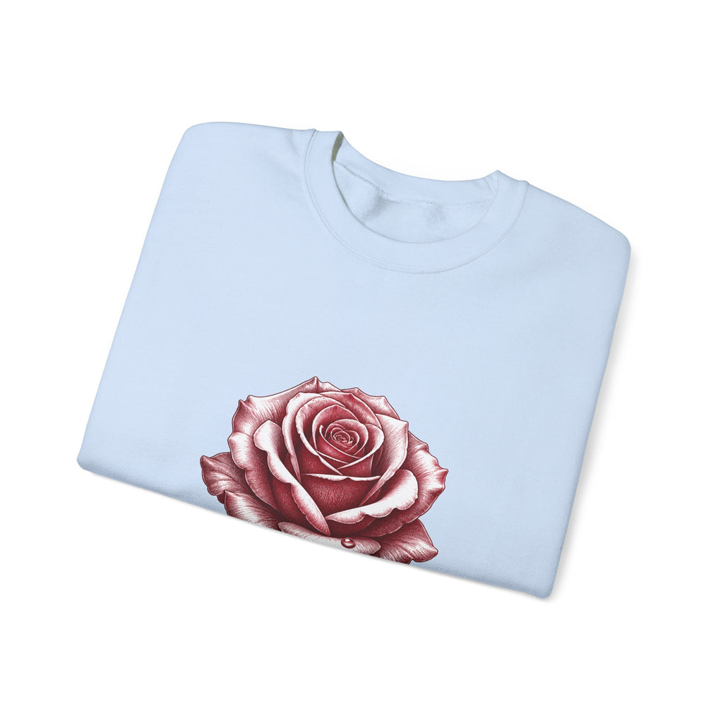 Matching Couple Sweatshirt - Rose & Thorn Matching Couple Crewneck Sweatshirt Hand-Drawn Art His Hers Best Friend Gift - Design A