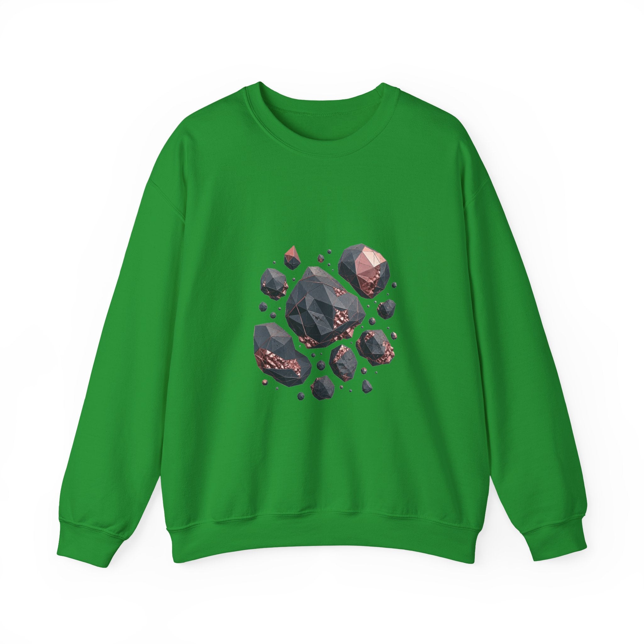 Matching Couple Sweatshirt - Comet & Asteroid Matching Couple Premium Fleece Sweatshirt Geometric Art His Hers Love Gift - Design B