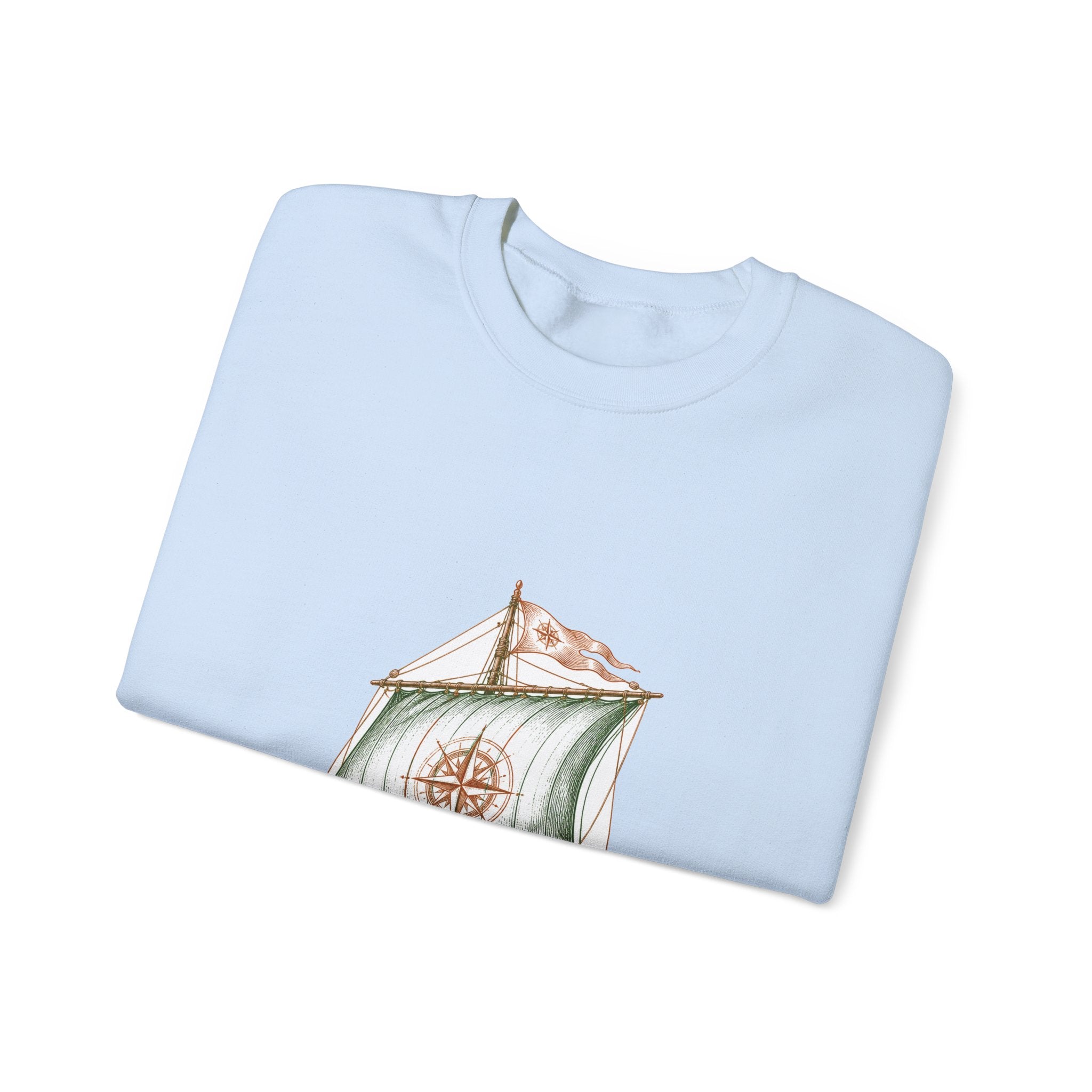 Matching Couple Sweatshirt - Anchor & Sail Matching Couple Crewneck Sweatshirt Vintage Art His Hers Wedding Gift - Design B
