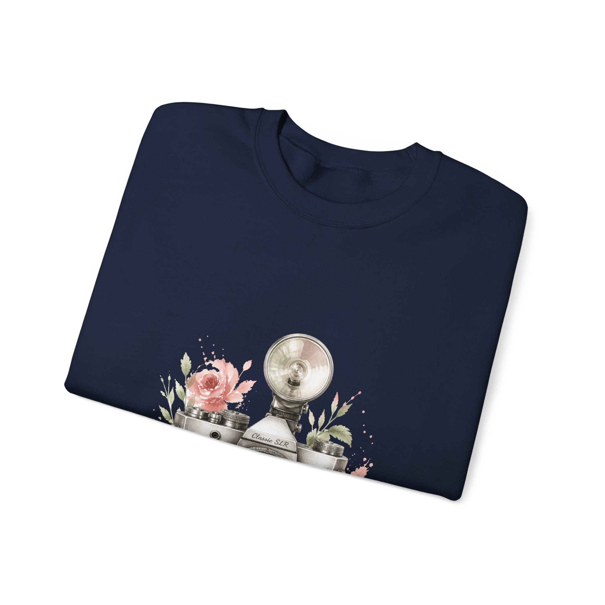 Matching Couple Sweatshirt - Camera & Film Matching Couple Crewneck Sweatshirt Watercolor Art His Hers Engagement Gift - Design A