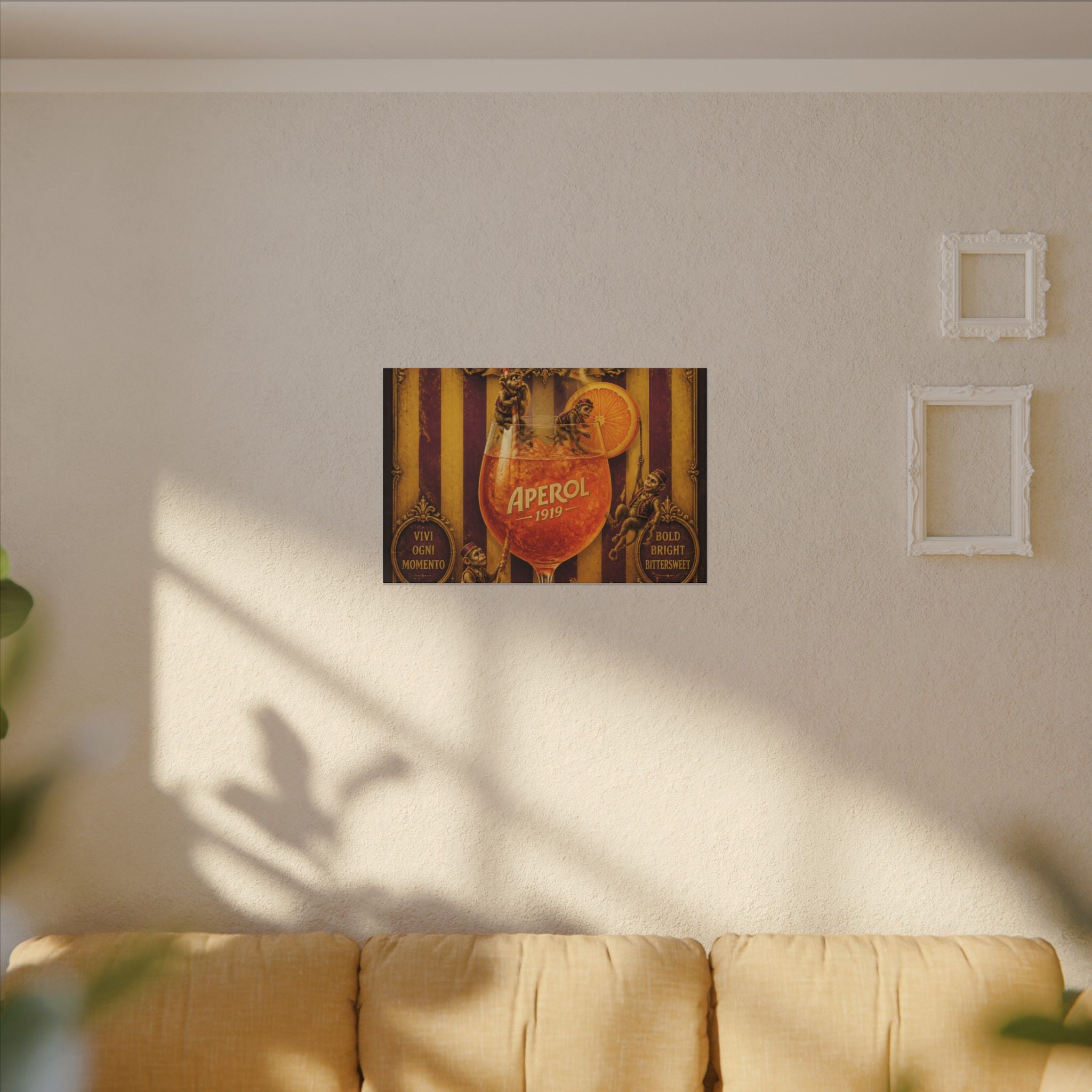 Aperol Spritz Monkeys Wall Art Canvas 24×36 Baroque Studio Decor Maximalist Print