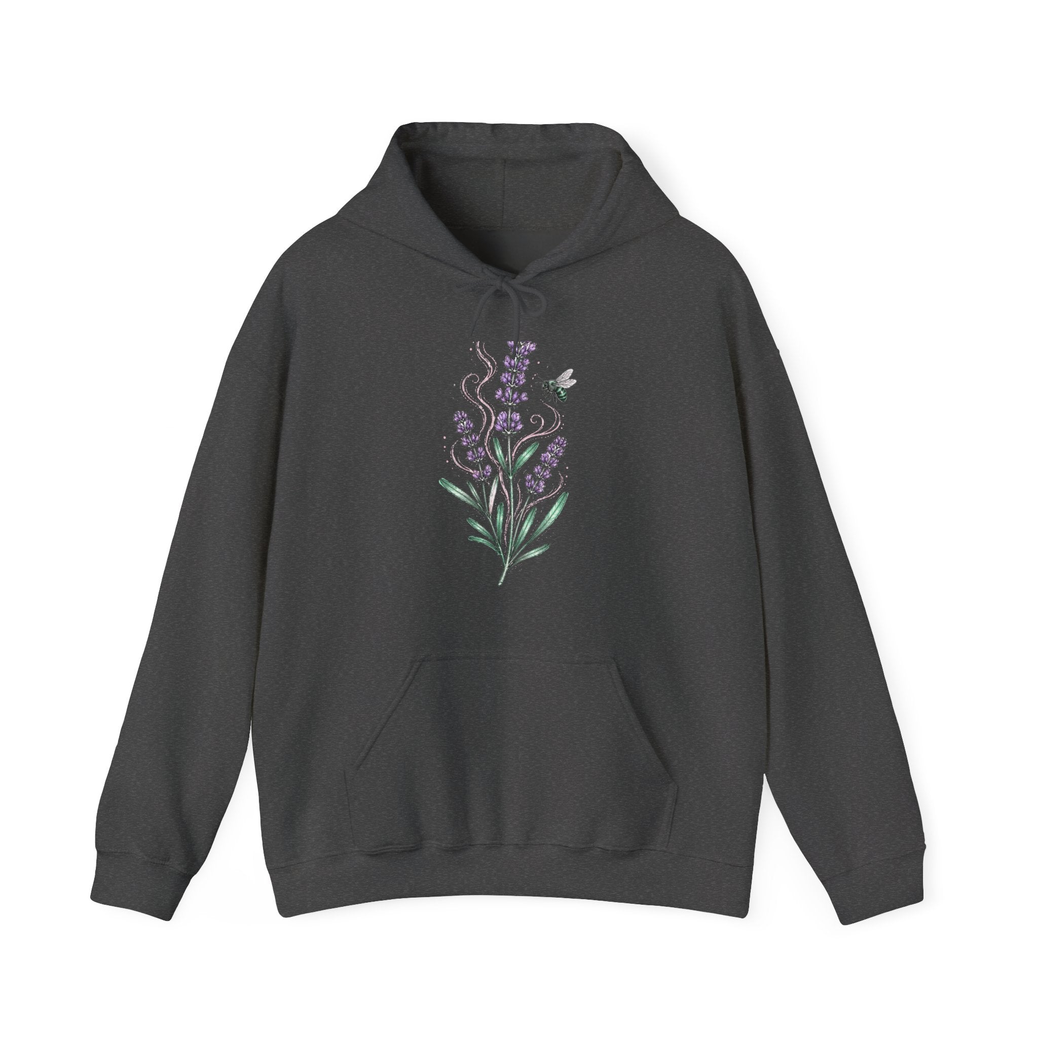 Matching Couple Sweatshirt - Lavender & Thistle Matching Couple Hooded Sweatshirt Hand-Drawn Art His Hers Best Friend Gift - Design A