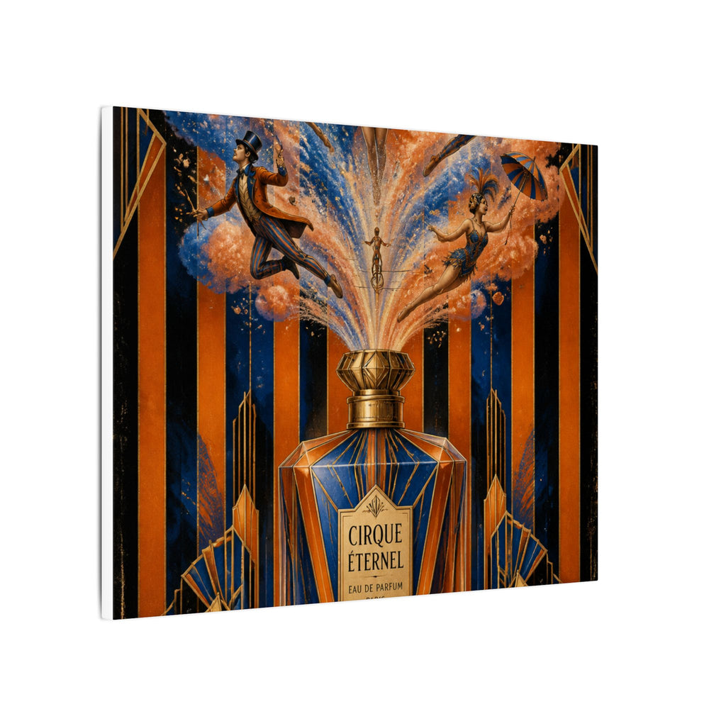 Perfume Bottle Fountain Wall Art Canvas 24×36 Art Deco Bar Area Decor Maximalist Print