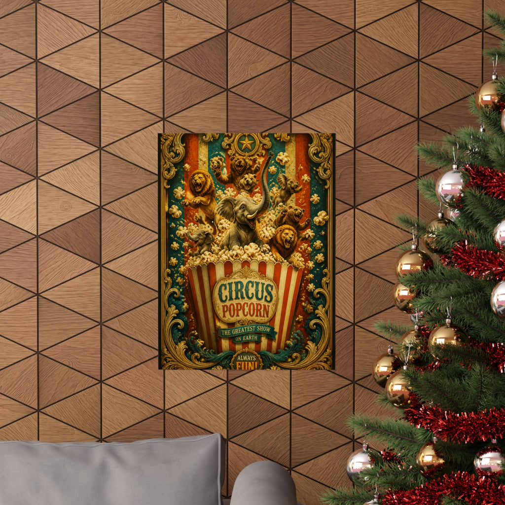 Popcorn Box Animals Wall Art Poster 24×36 Baroque Studio Decor Maximalist Print