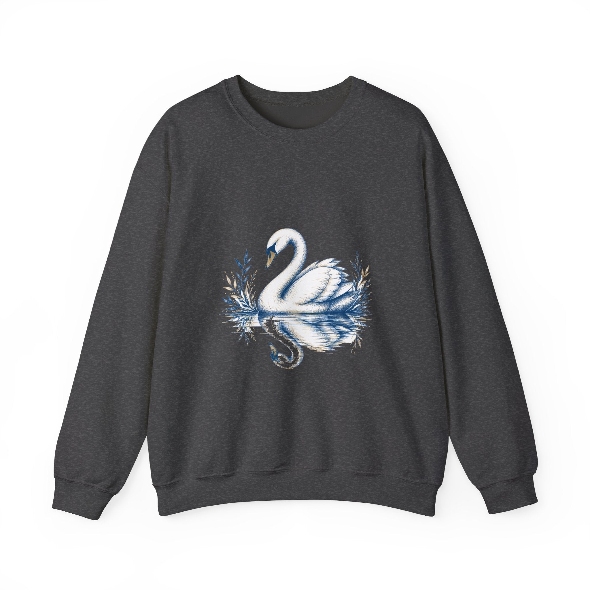 Matching Couple Sweatshirt - Raven & Swan Matching Couple Crewneck Sweatshirt Hand-Drawn Art His Hers Best Friend Gift - Design B