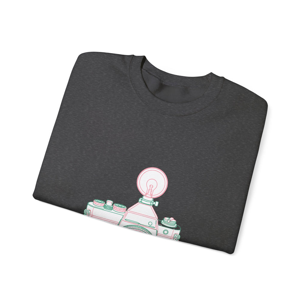 Matching Couple Sweatshirt - Camera & Film Matching Couple Crewneck Sweatshirt Minimalist Art His Hers Valentine Gift - Design A