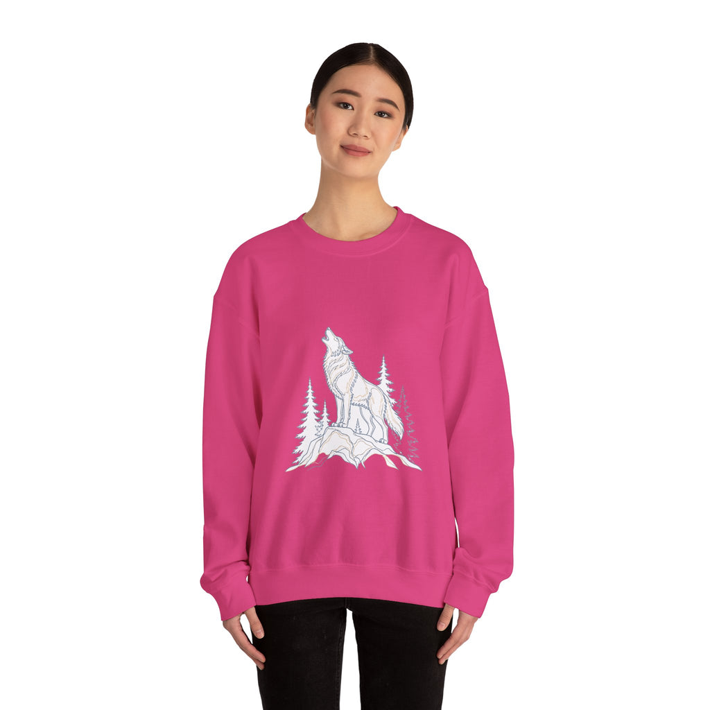 Matching Couple Sweatshirt - Wolf & Dove Matching Couple Comfort Colors Crew Minimalist Art His Hers Christmas Gift - Design A