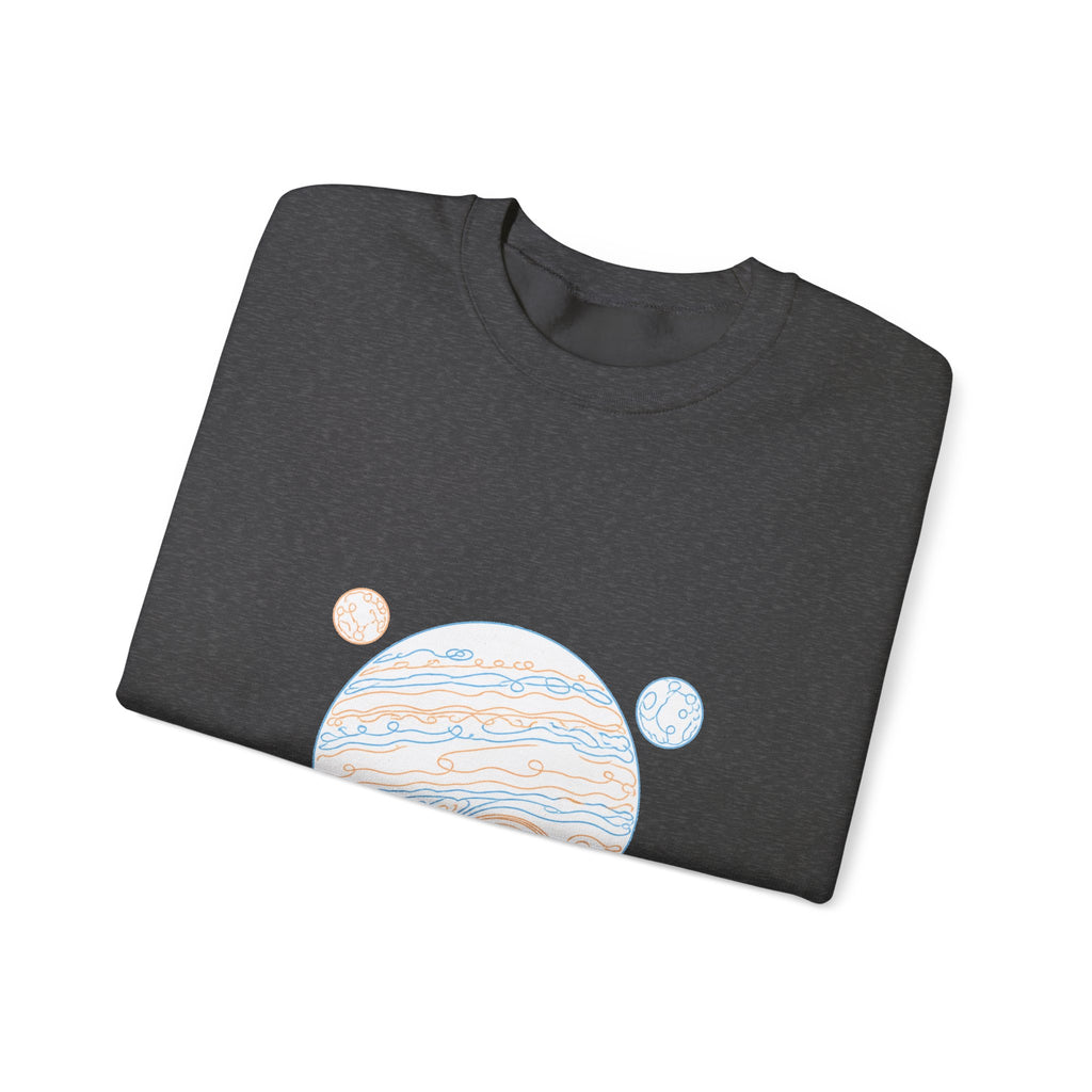 Matching Couple Sweatshirt - Saturn & Jupiter Matching Couple Premium Fleece Sweatshirt Minimalist Art His Hers Christmas Gift - Design B