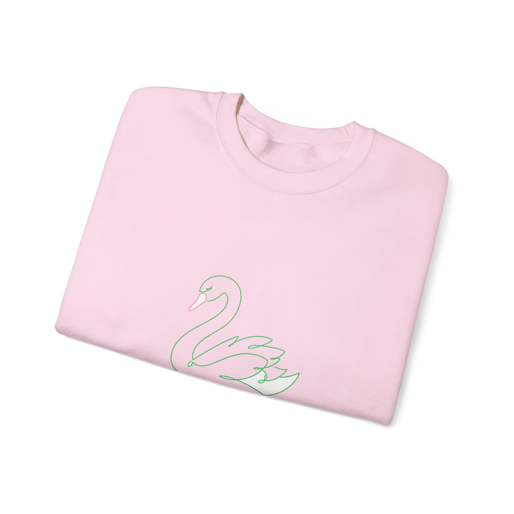 Matching Couple Sweatshirt - Raven & Swan Matching Couple Crewneck Sweatshirt Minimalist Art His Hers Valentine Gift - Design B