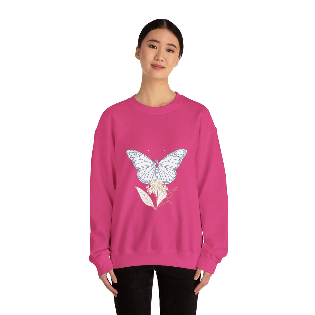 Matching Couple Sweatshirt - Butterfly & Moth Matching Couple Comfort Colors Crew Minimalist Art His Hers Christmas Gift - Design A