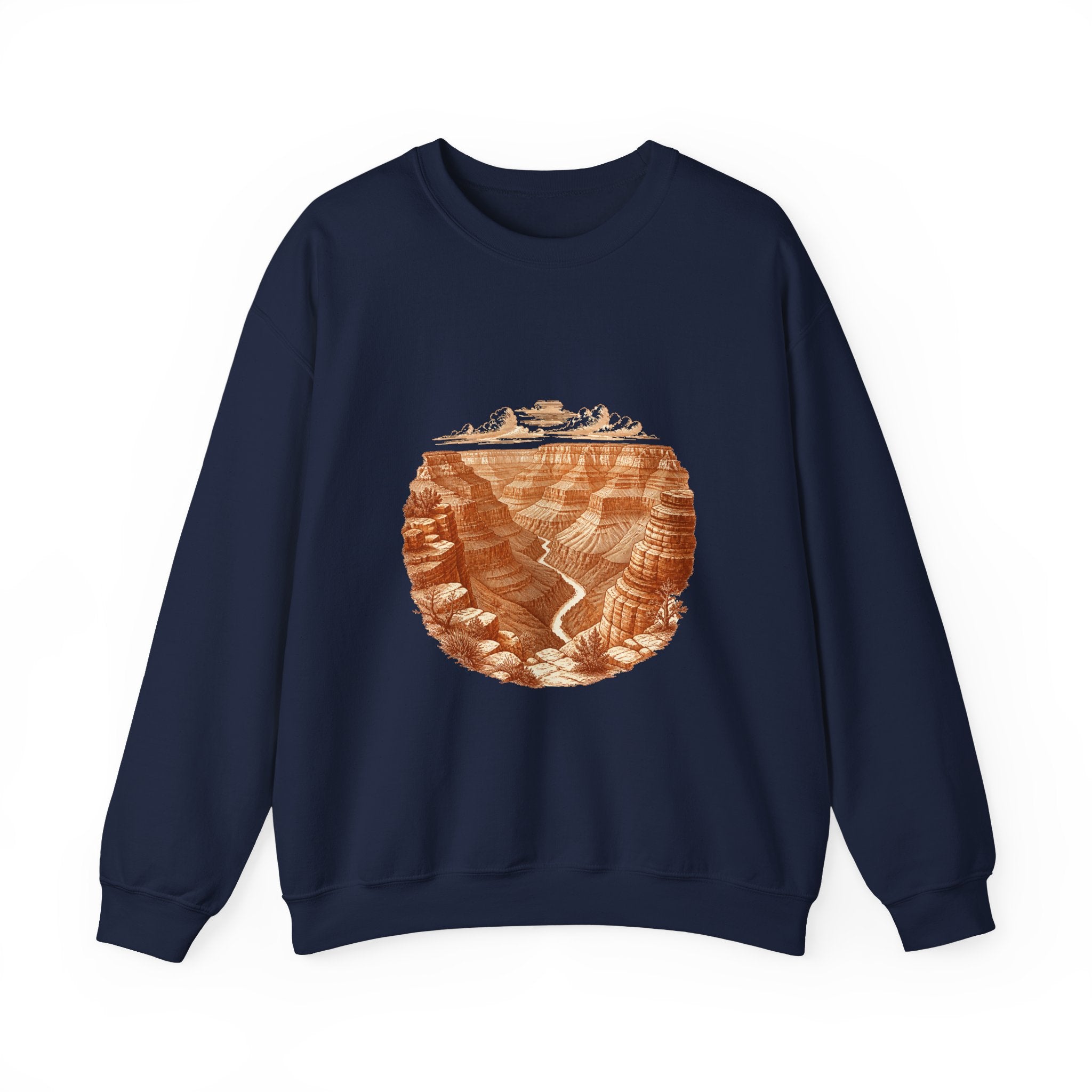 Matching Couple Sweatshirt - Lavender Fields & Canyon Matching Couple Premium Fleece Sweatshirt Vintage Art His Hers Honeymoon Gift - Design B