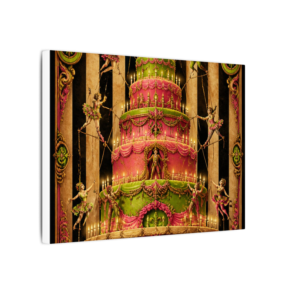 Birthday Cake Trapeze Wall Art Canvas 24×36 Baroque Studio Decor Maximalist Print