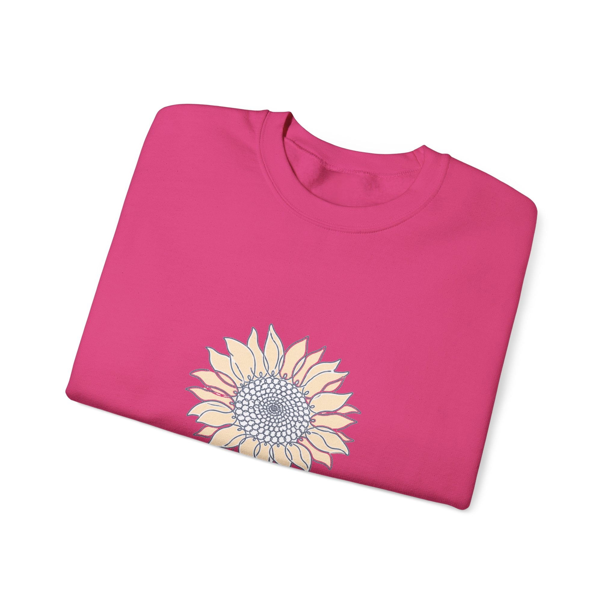 Matching Couple Sweatshirt - Sunflower & Moonflower Matching Couple Premium Fleece Sweatshirt Minimalist Art His Hers Christmas Gift - Design A