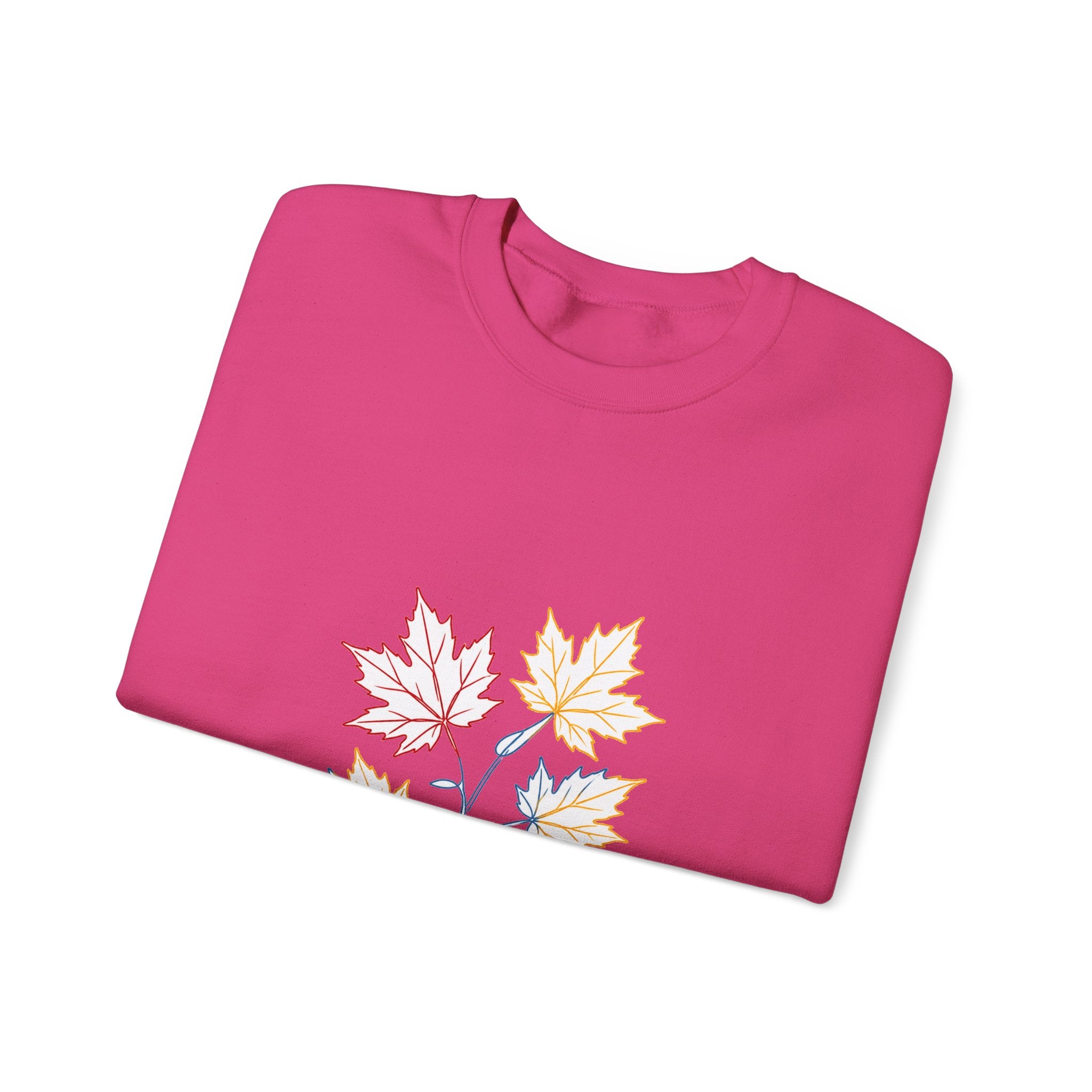 Matching Couple Sweatshirt - Cherry Blossom & Maple Leaf Matching Couple Comfort Colors Crew Minimalist Art His Hers Christmas Gift - Design B
