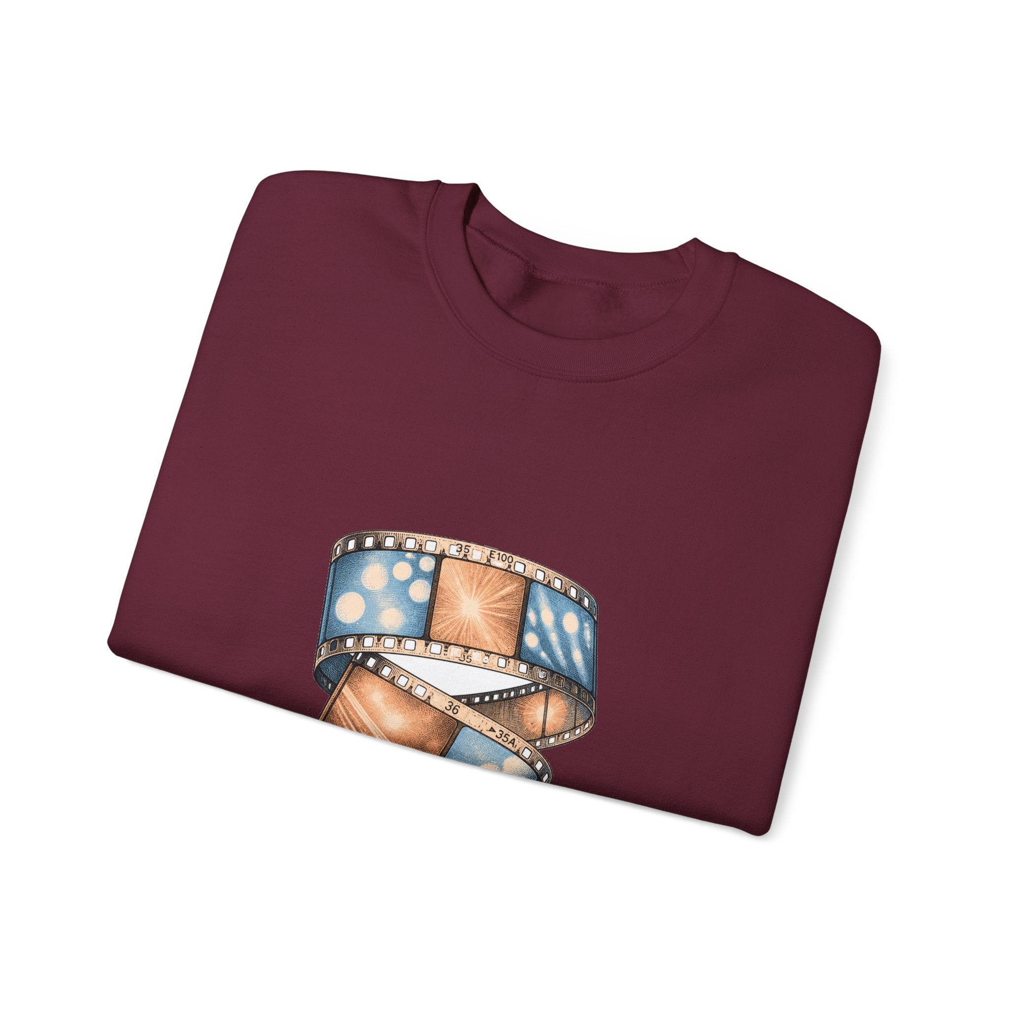 Matching Couple Sweatshirt - Camera & Film Matching Couple Crewneck Sweatshirt Vintage Art His Hers Wedding Gift - Design B