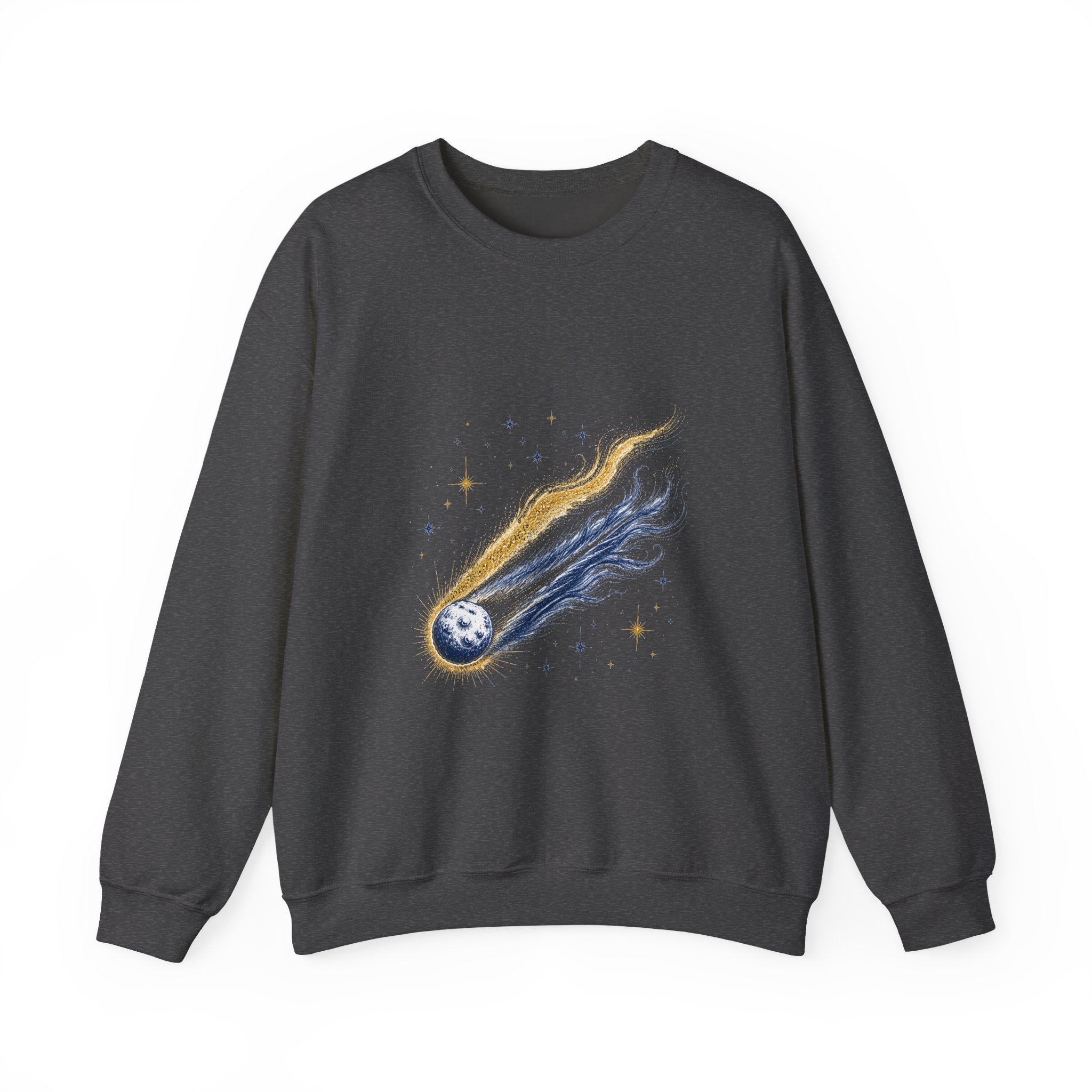 Matching Couple Sweatshirt - Comet & Asteroid Matching Couple Comfort Colors Crew Hand-Drawn Art His Hers Anniversary Gift - Design A