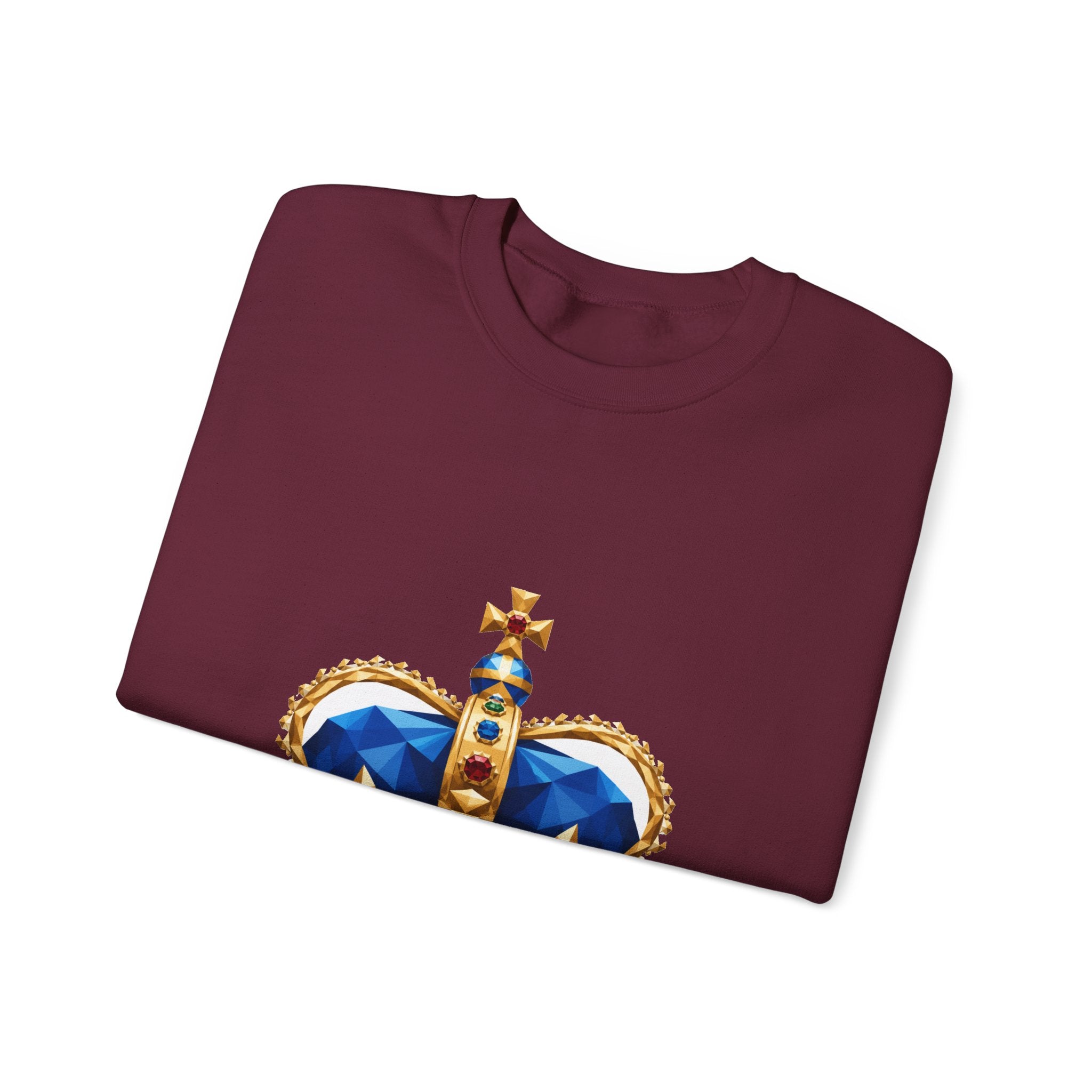 Matching Couple Sweatshirt - Crown & Shield Matching Couple Comfort Colors Crew Geometric Art His Hers Love Gift - Design A