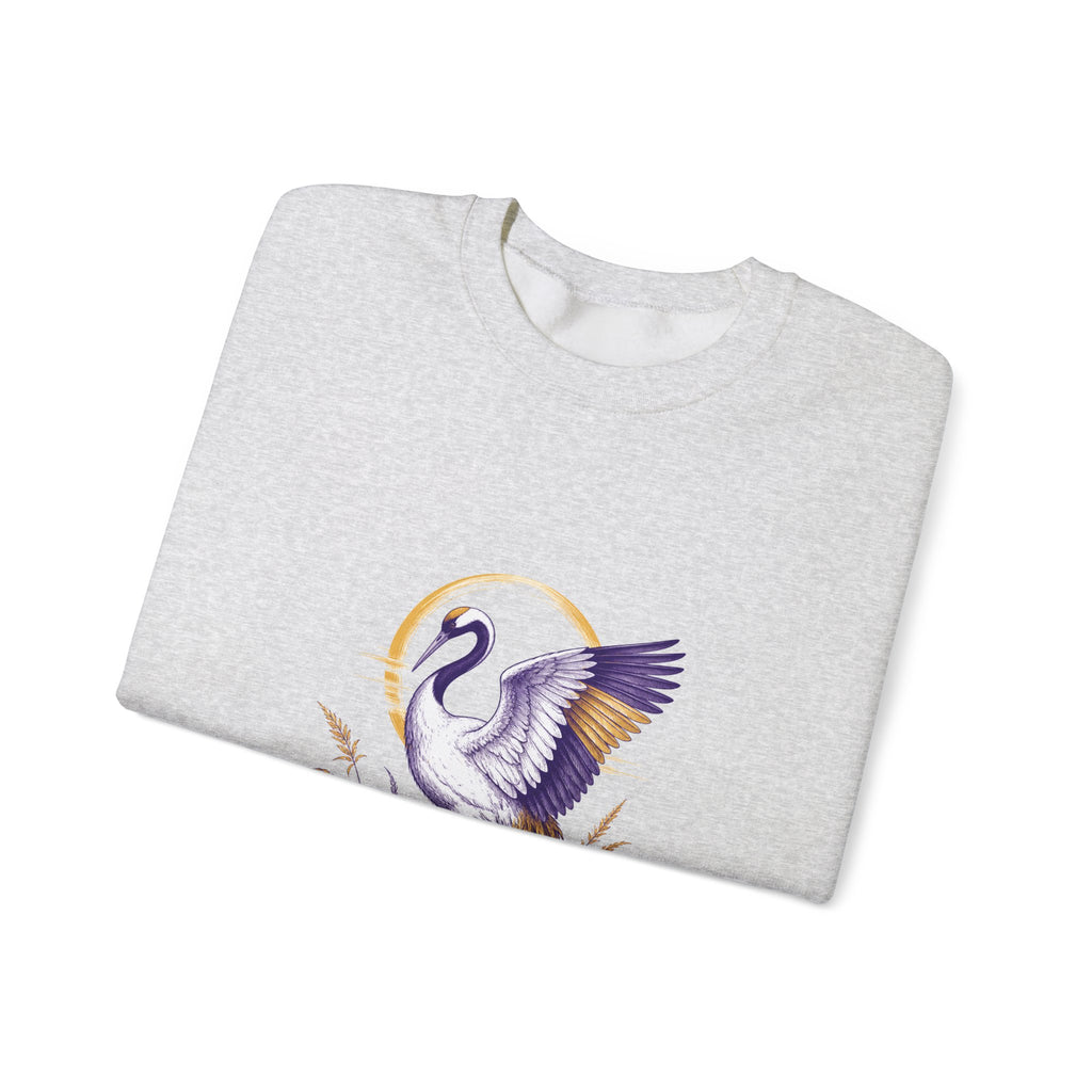 Matching Couple Sweatshirt - Tiger & Crane Matching Couple Premium Fleece Sweatshirt Hand-Drawn Art His Hers Anniversary Gift - Design B
