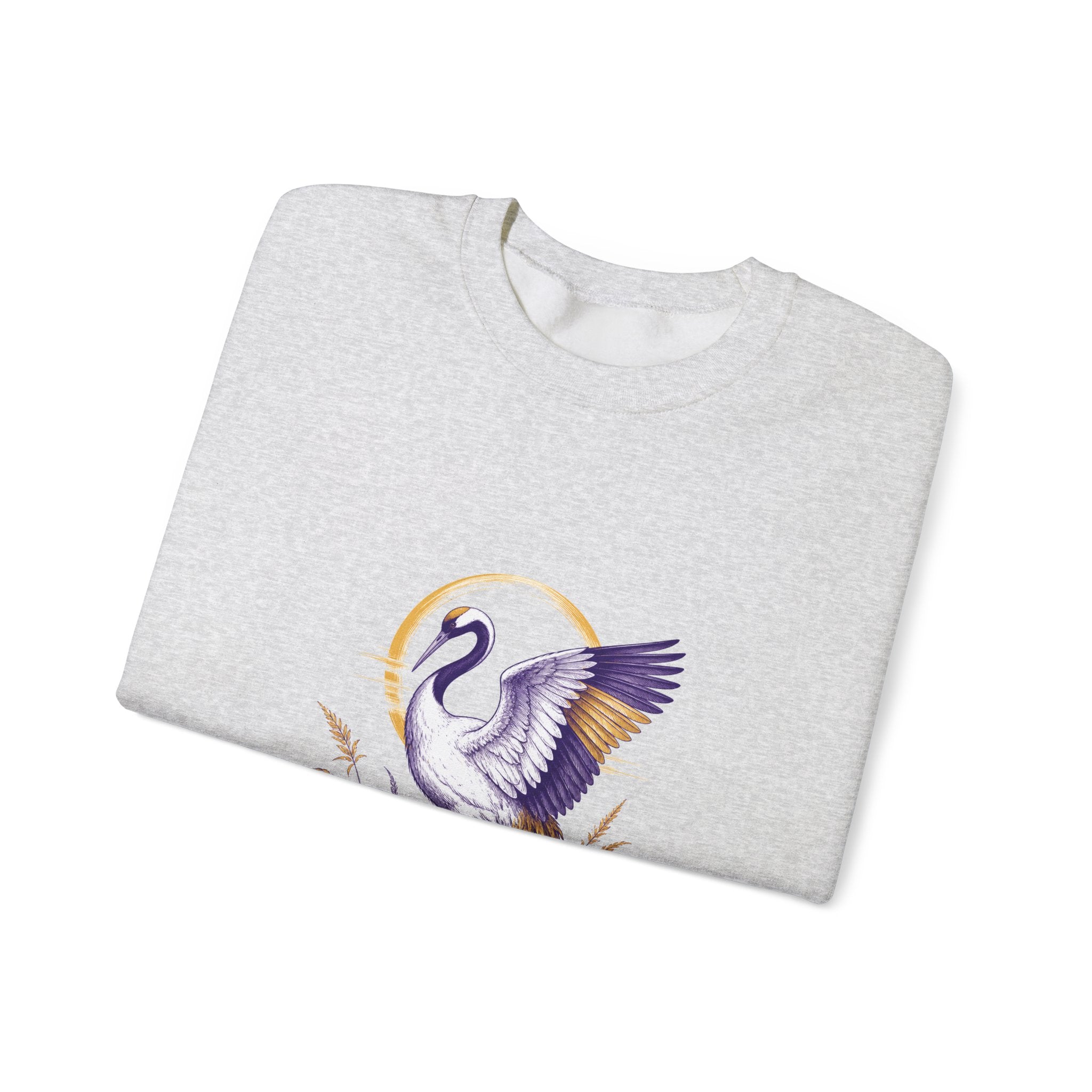 Matching Couple Sweatshirt - Tiger & Crane Matching Couple Premium Fleece Sweatshirt Hand-Drawn Art His Hers Anniversary Gift - Design B