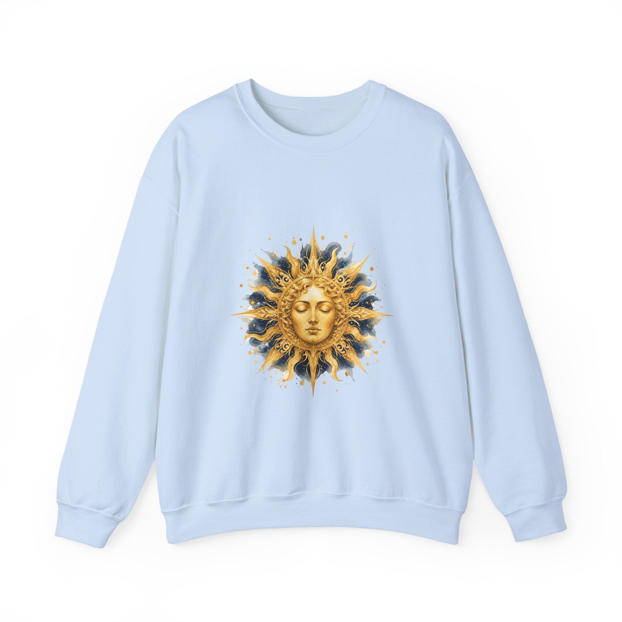 Matching Couple Sweatshirt - Helios & Selene Matching Couple Comfort Colors Crew Watercolor Art His Hers Birthday Gift - Design A