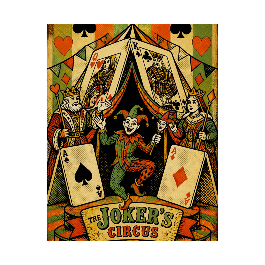 Playing Cards Tent Wall Art Poster 18×24 Pop Art Living Room Decor Maximalist Print