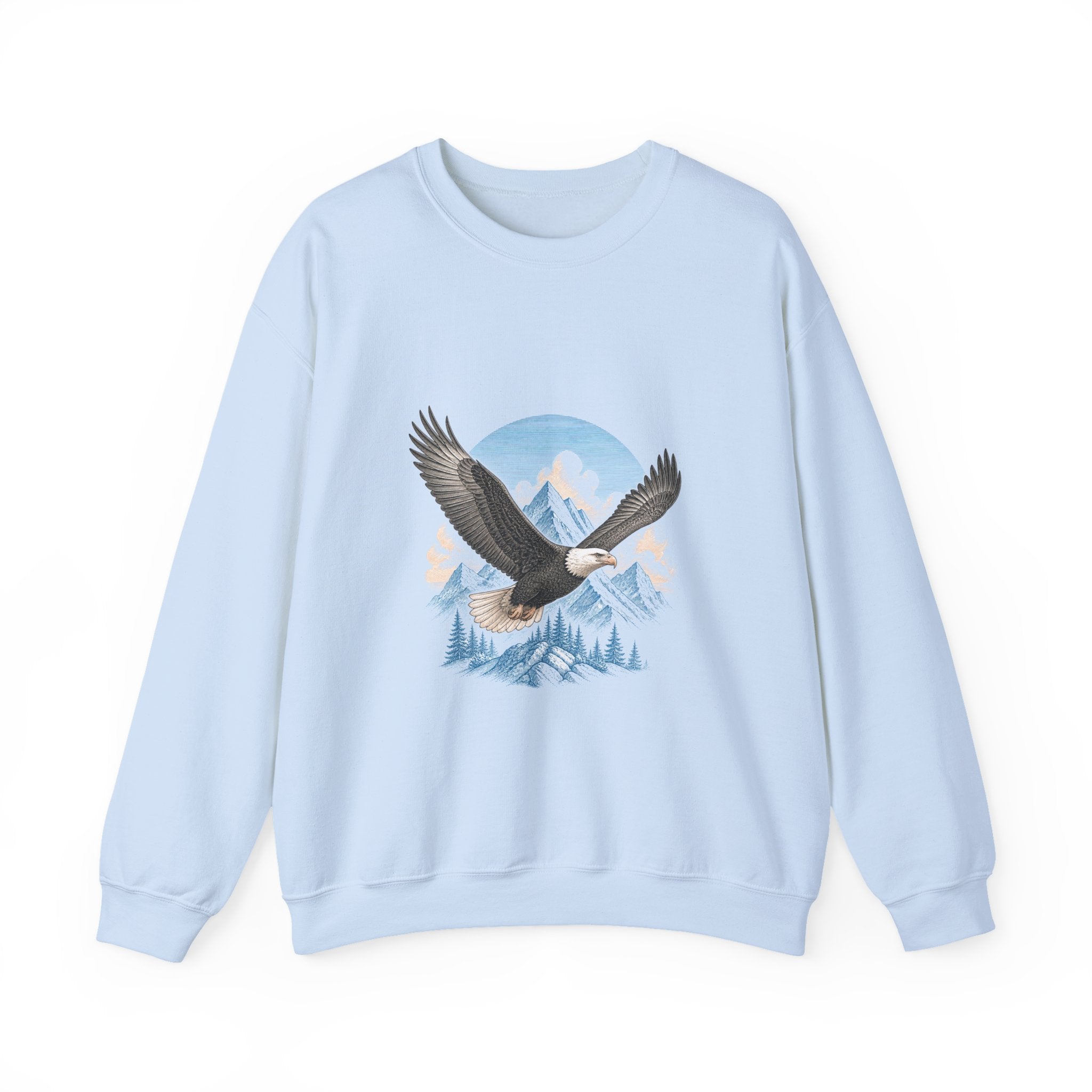 Matching Couple Sweatshirt - Eagle & Whale Matching Couple Comfort Colors Crew Vintage Art His Hers Honeymoon Gift - Design A