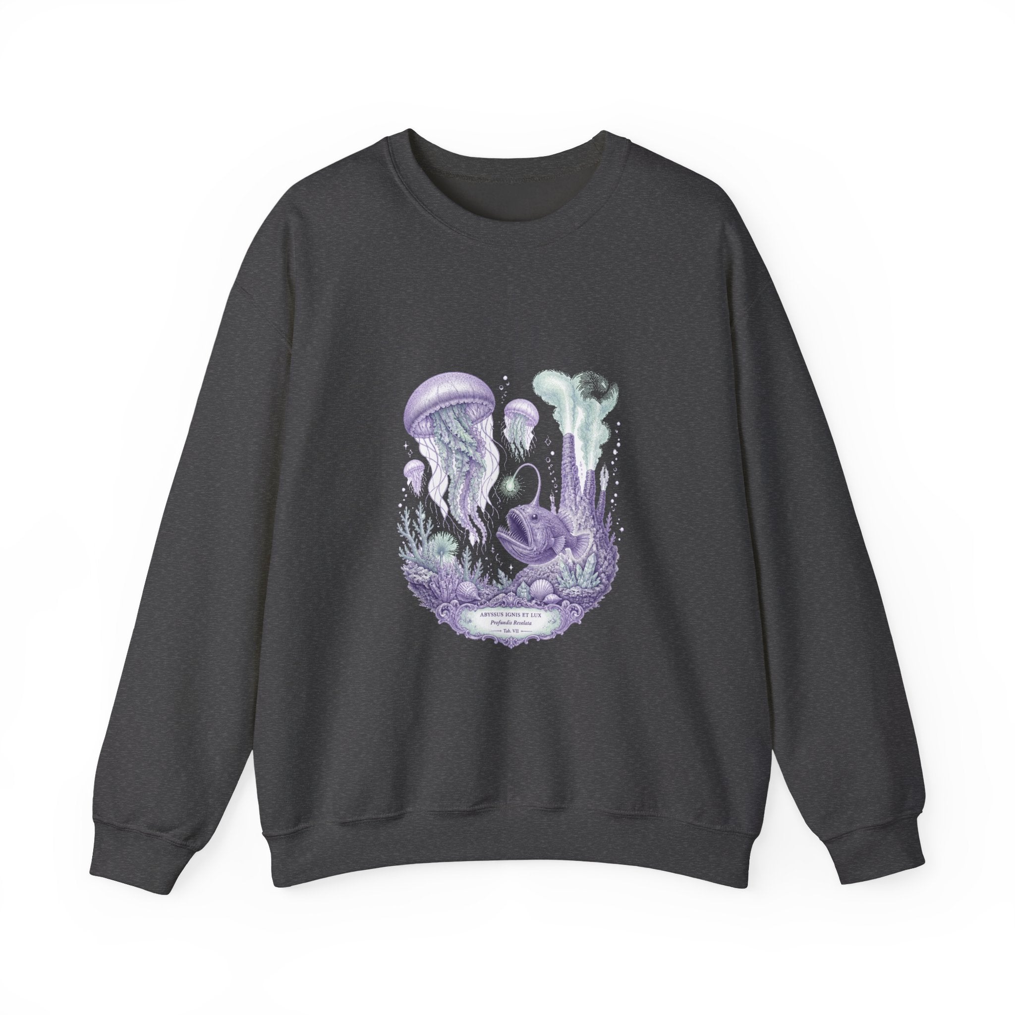 Matching Couple Sweatshirt - Coral Reef & Deep Sea Matching Couple Comfort Colors Crew Vintage Art His Hers Honeymoon Gift - Design B